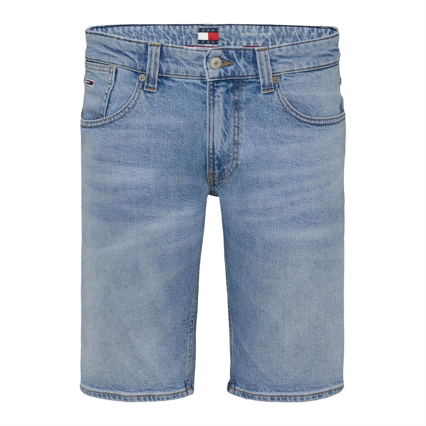 Tommy Jeans Denim Bermuda Shorts Solid Patterned