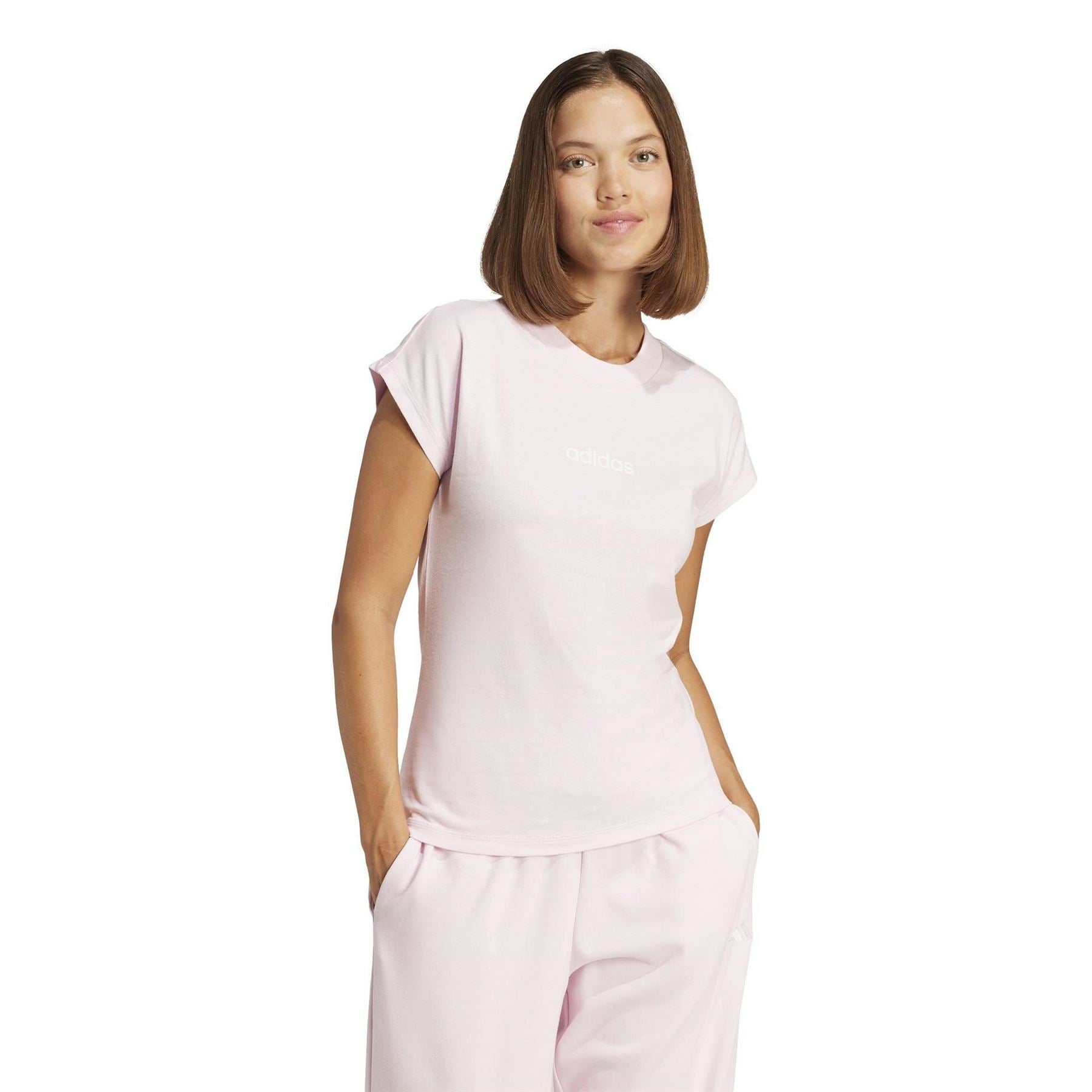 adidas Womens Essentials Linear Cotton T-Shirt