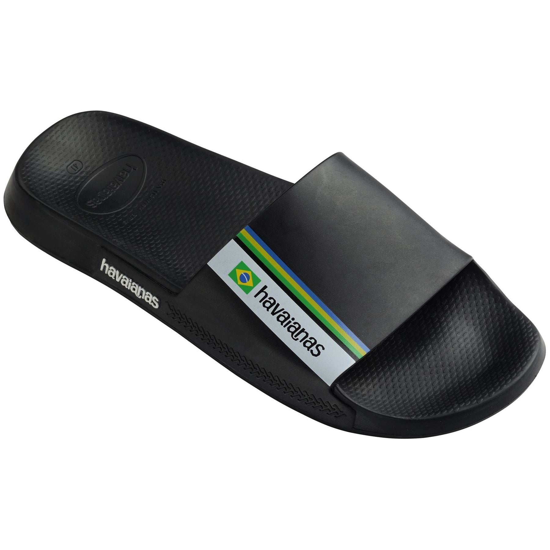 Havaianas Hav. Slide Brasil Black 33 34 Flip Flops Womens