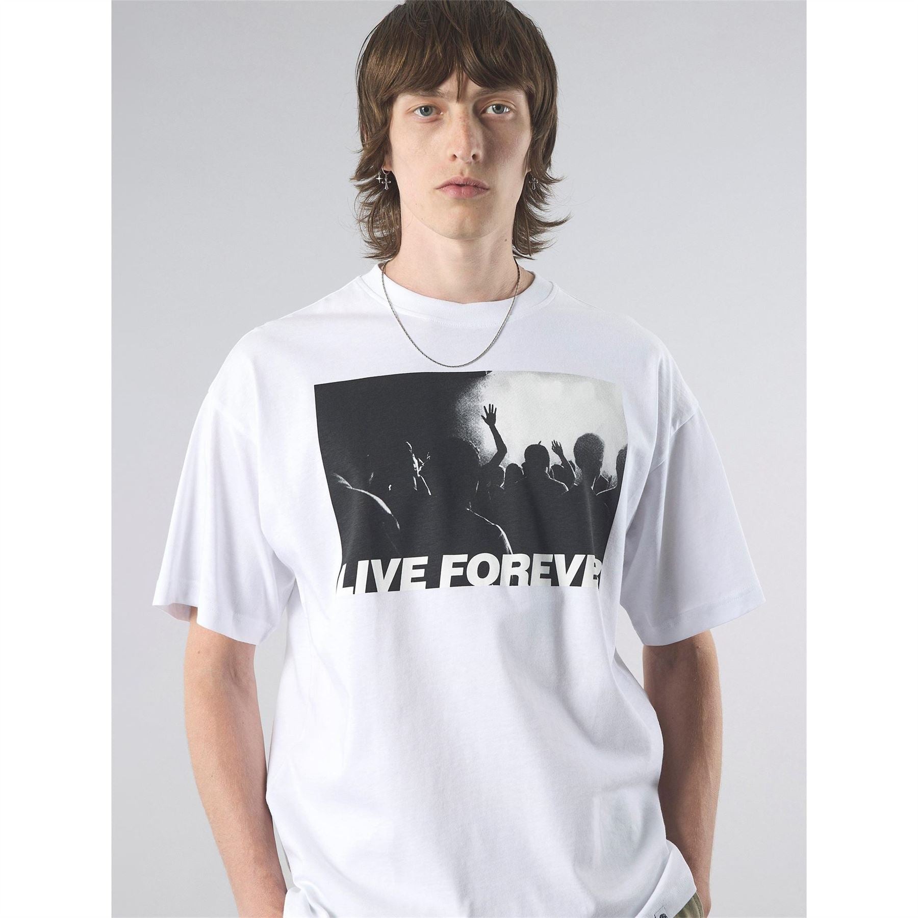 Pretty Green Porsche Live Forever Lettering Graphic T-Shirt