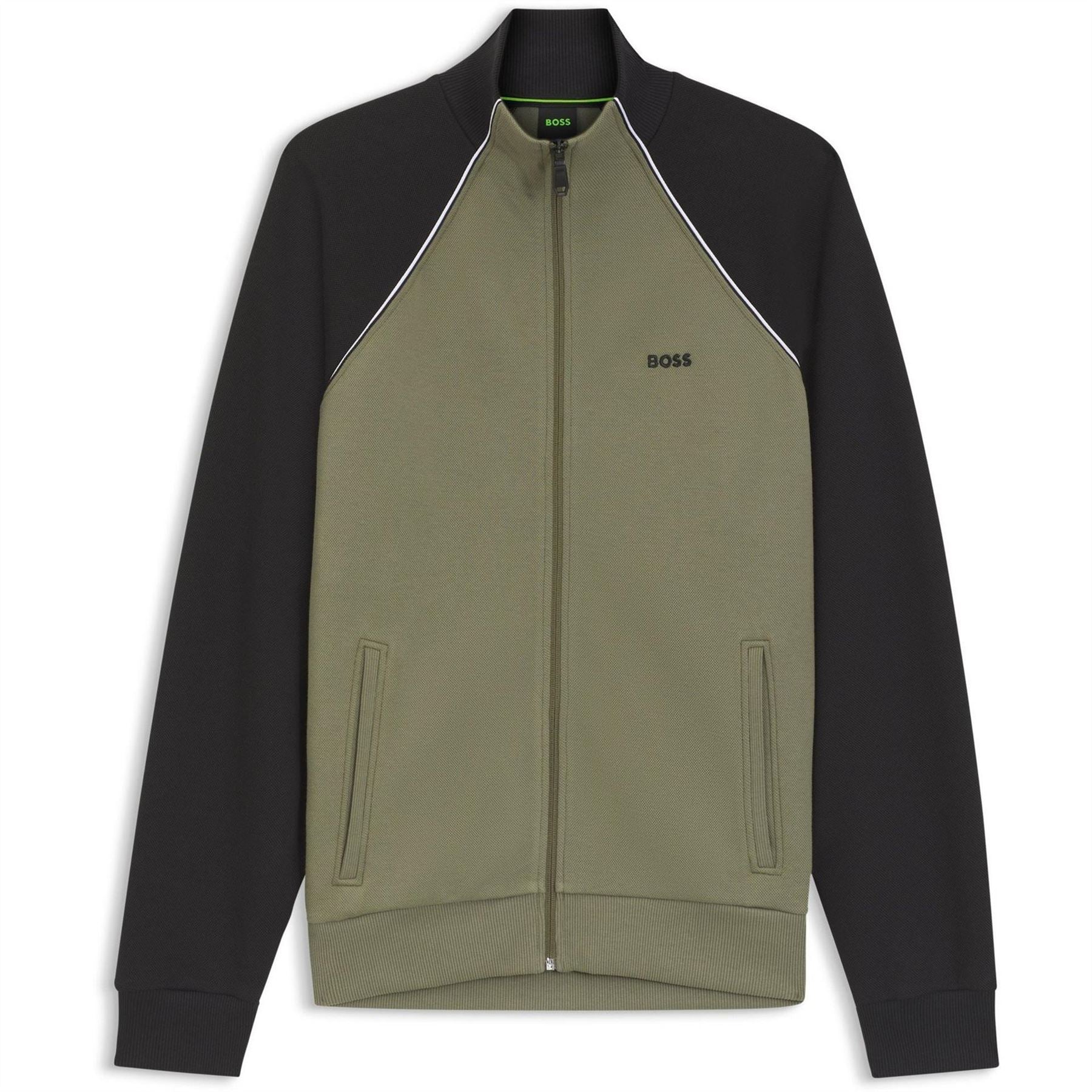 Hugo Mock Neck Raglan Sleeve Athletic Sweatshirt