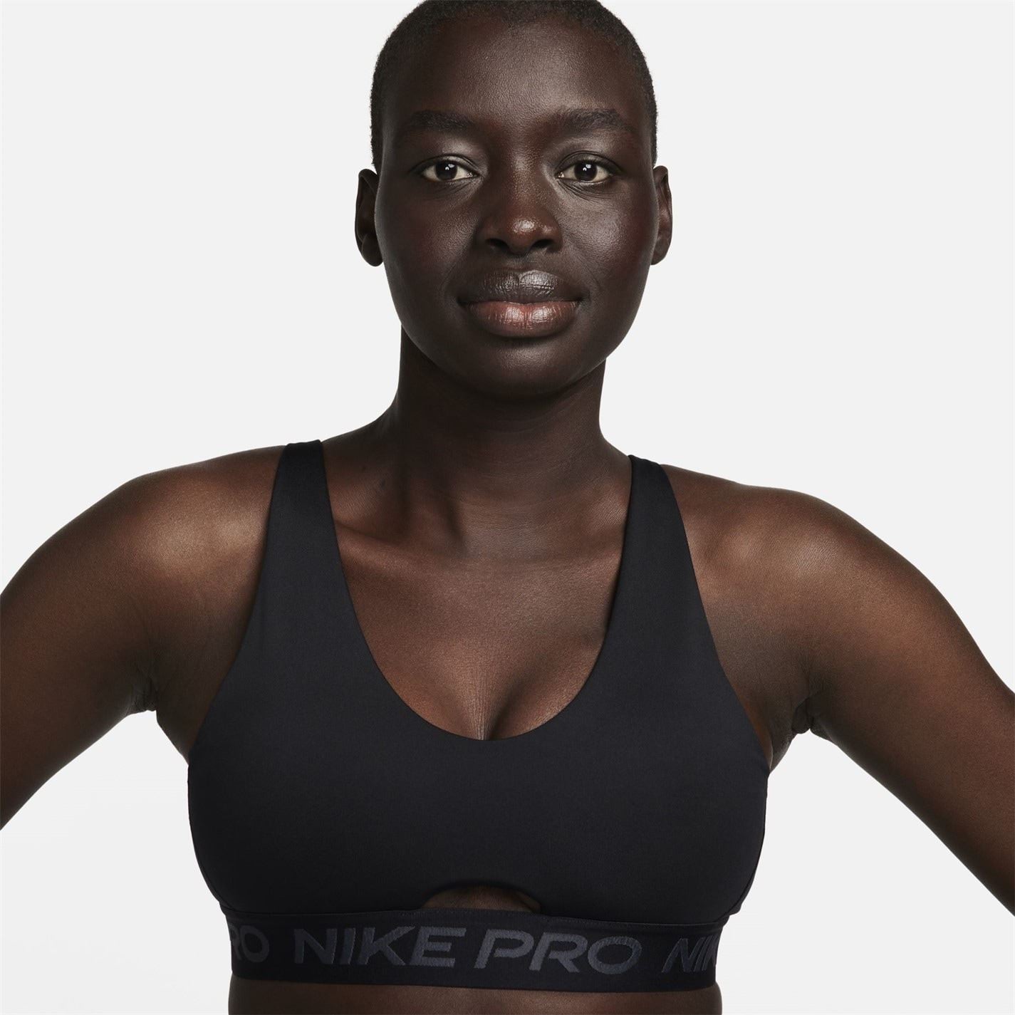 Nike Womens Pro Indy Plunge Medium Support Padded Sports Bra