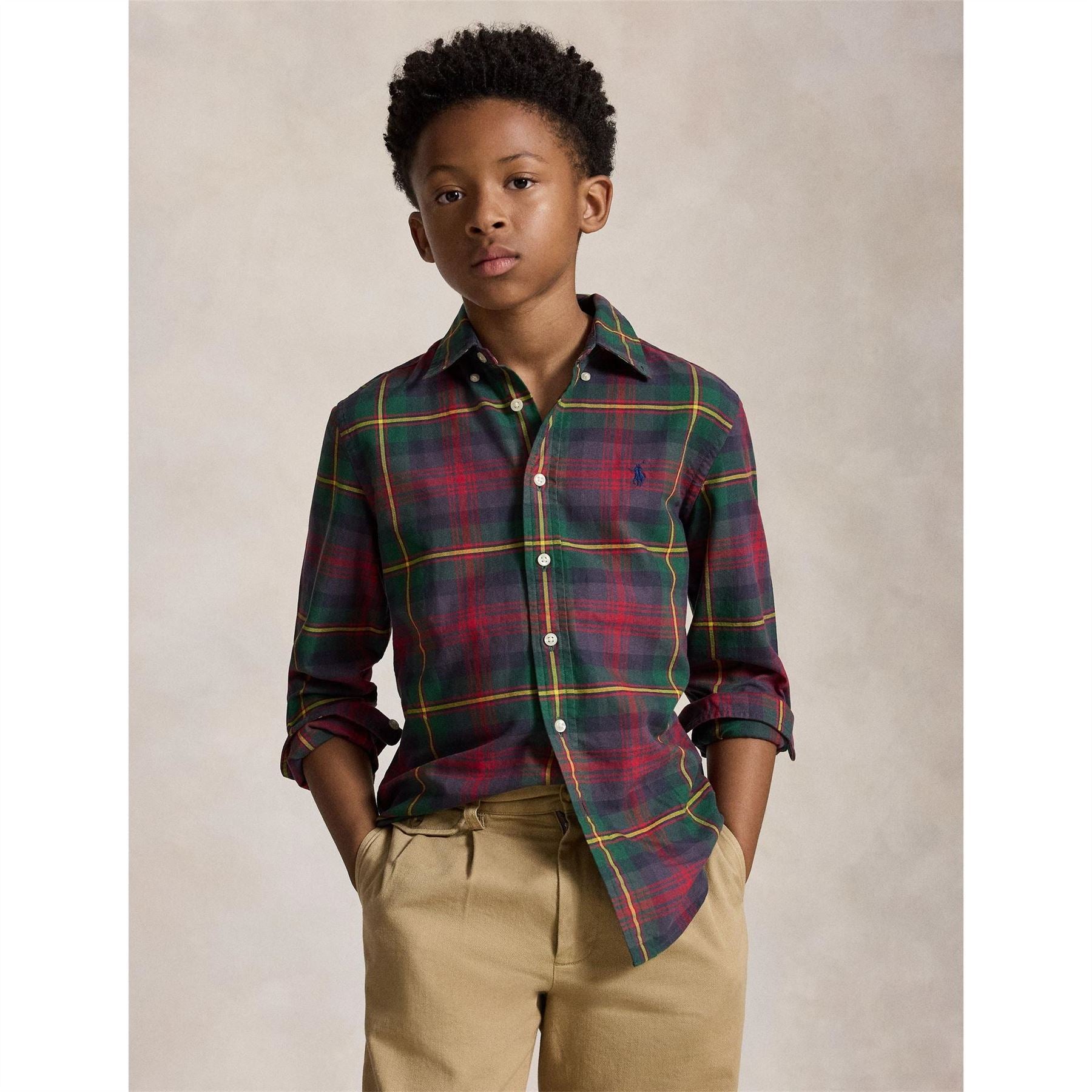 Polo Ralph Lauren Junior Cuban Collared Neck Long Sleeve Shirt