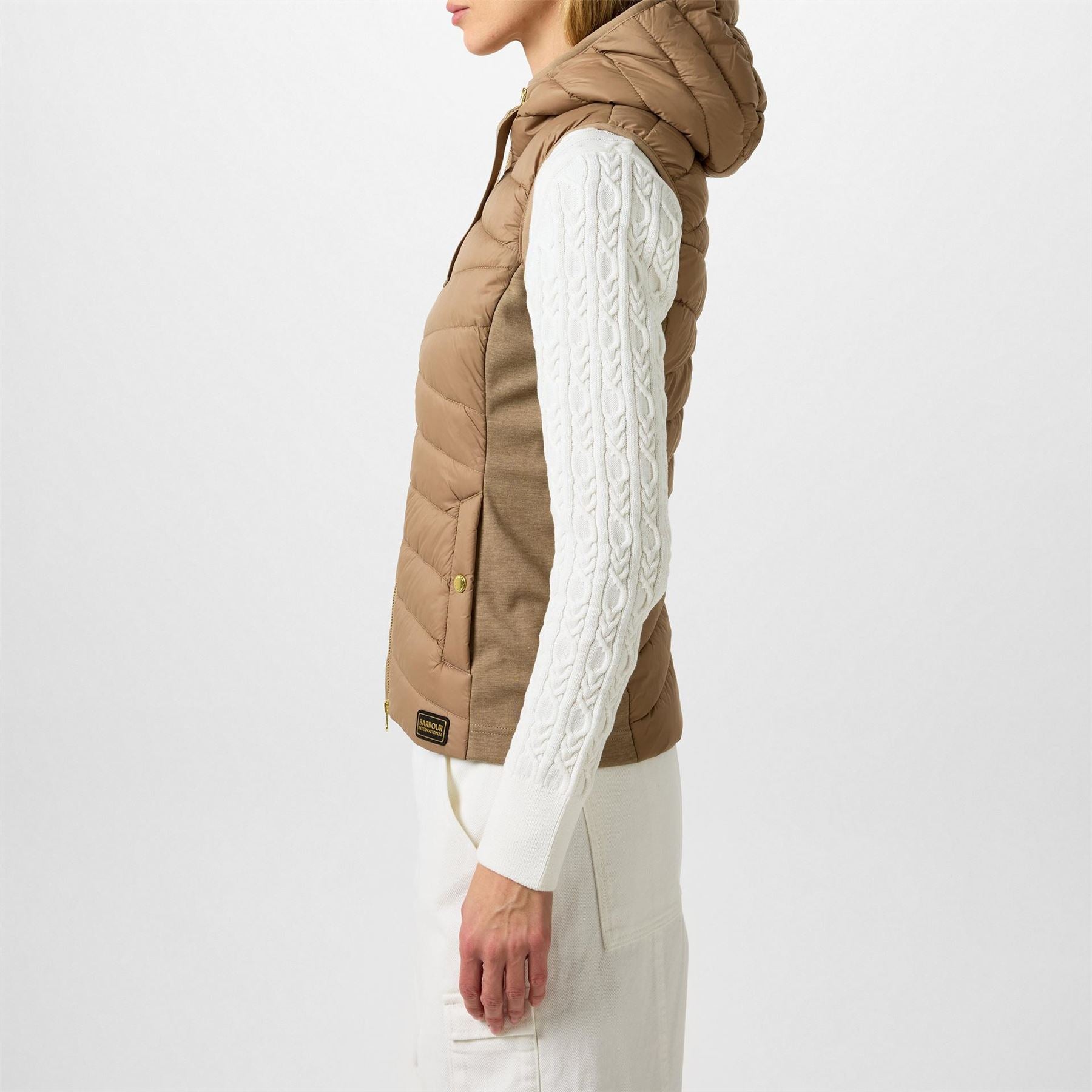 Barbour International Grid Lock Hooded Gilet