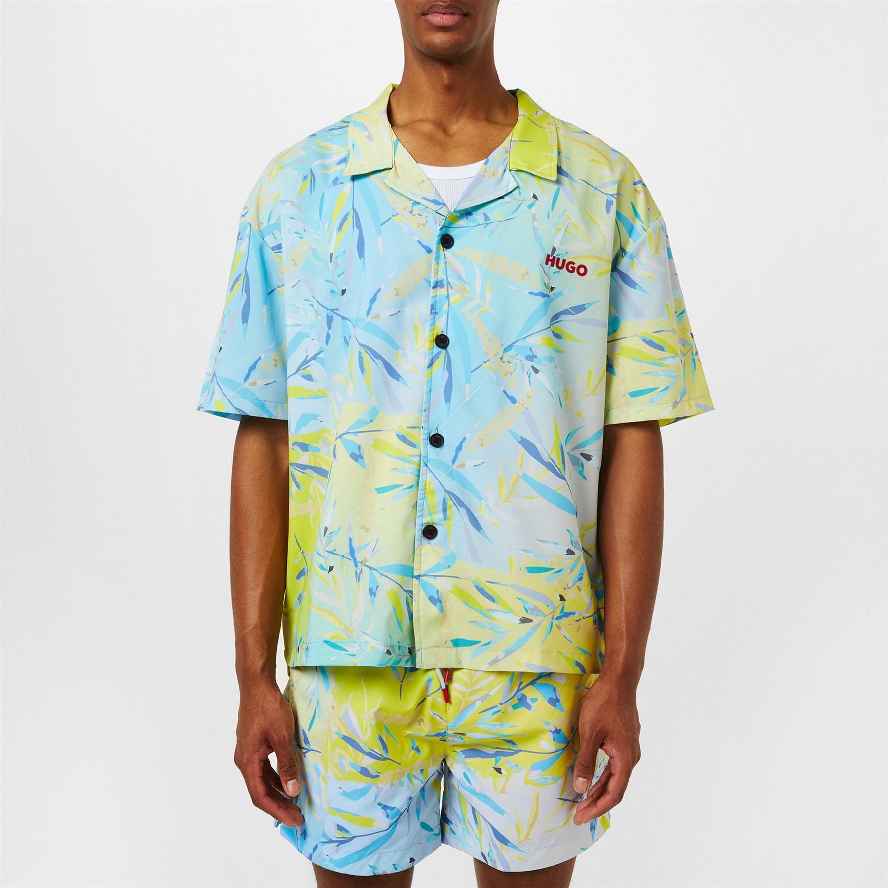 Hugo Beach Relaxed Short Sleeve Patterned Shirt