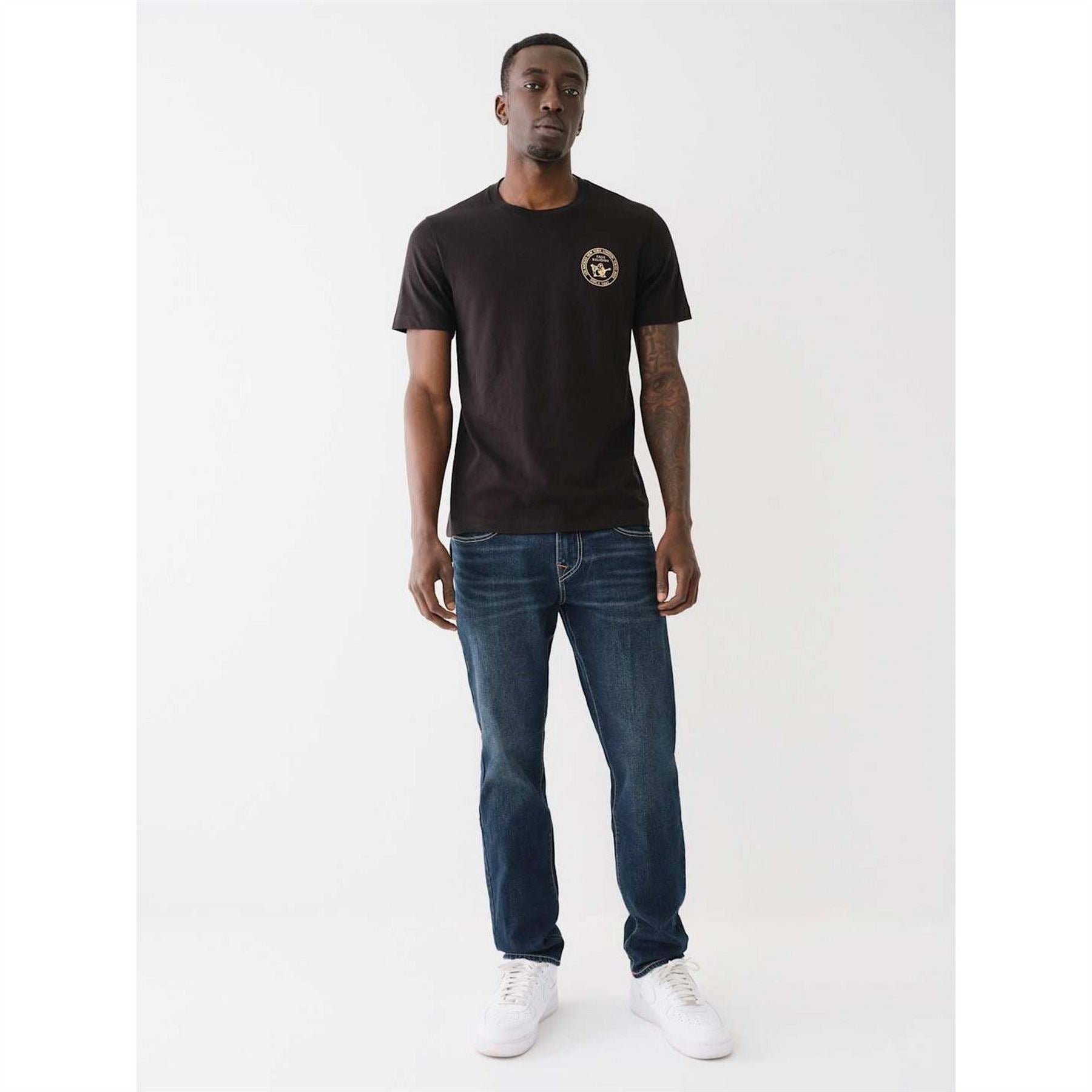 True Religion Buddha Print Regular Fit Crew Neck T-Shirt