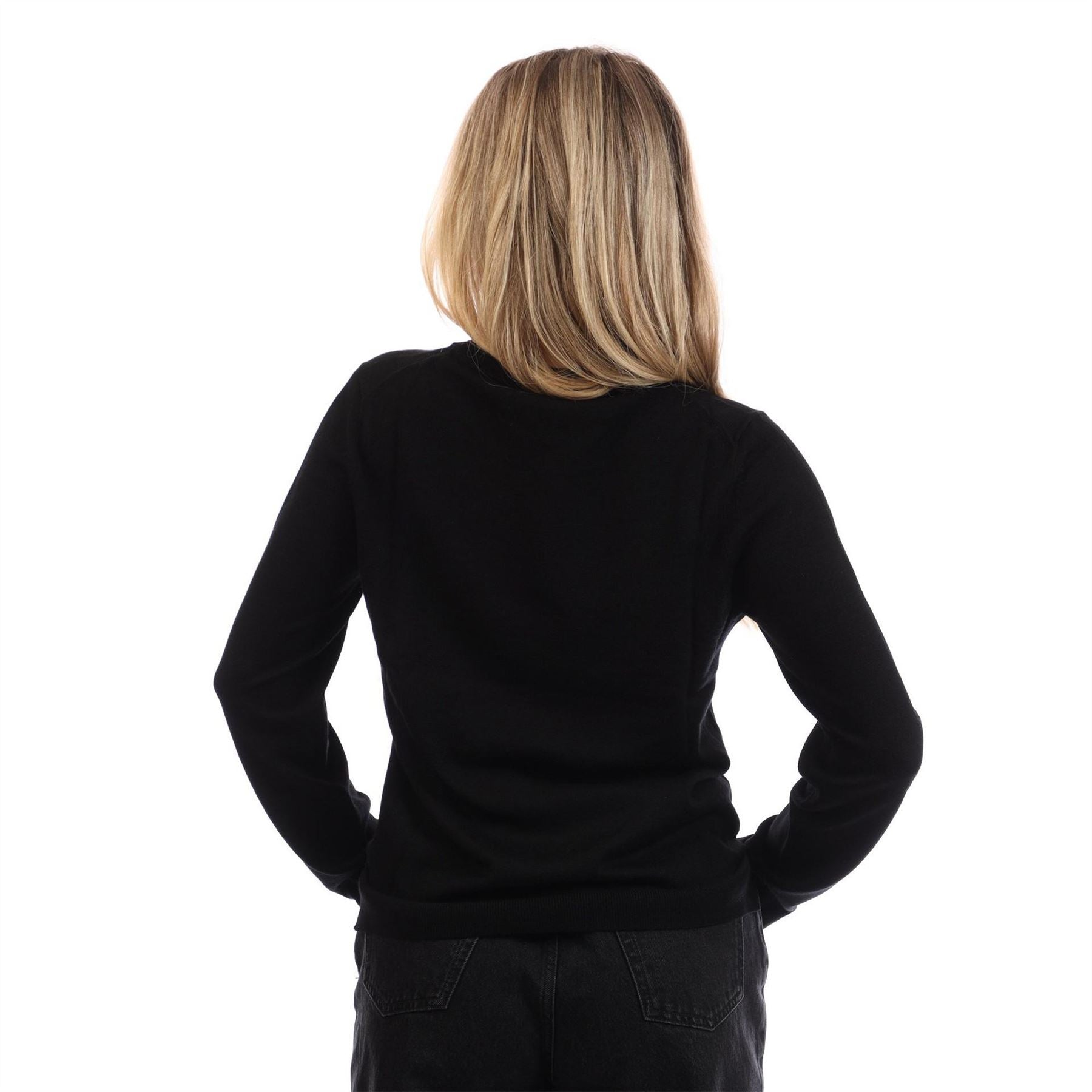 Boss Crew Neck Ribbed Collar Long Sleeve Jersey Sweater