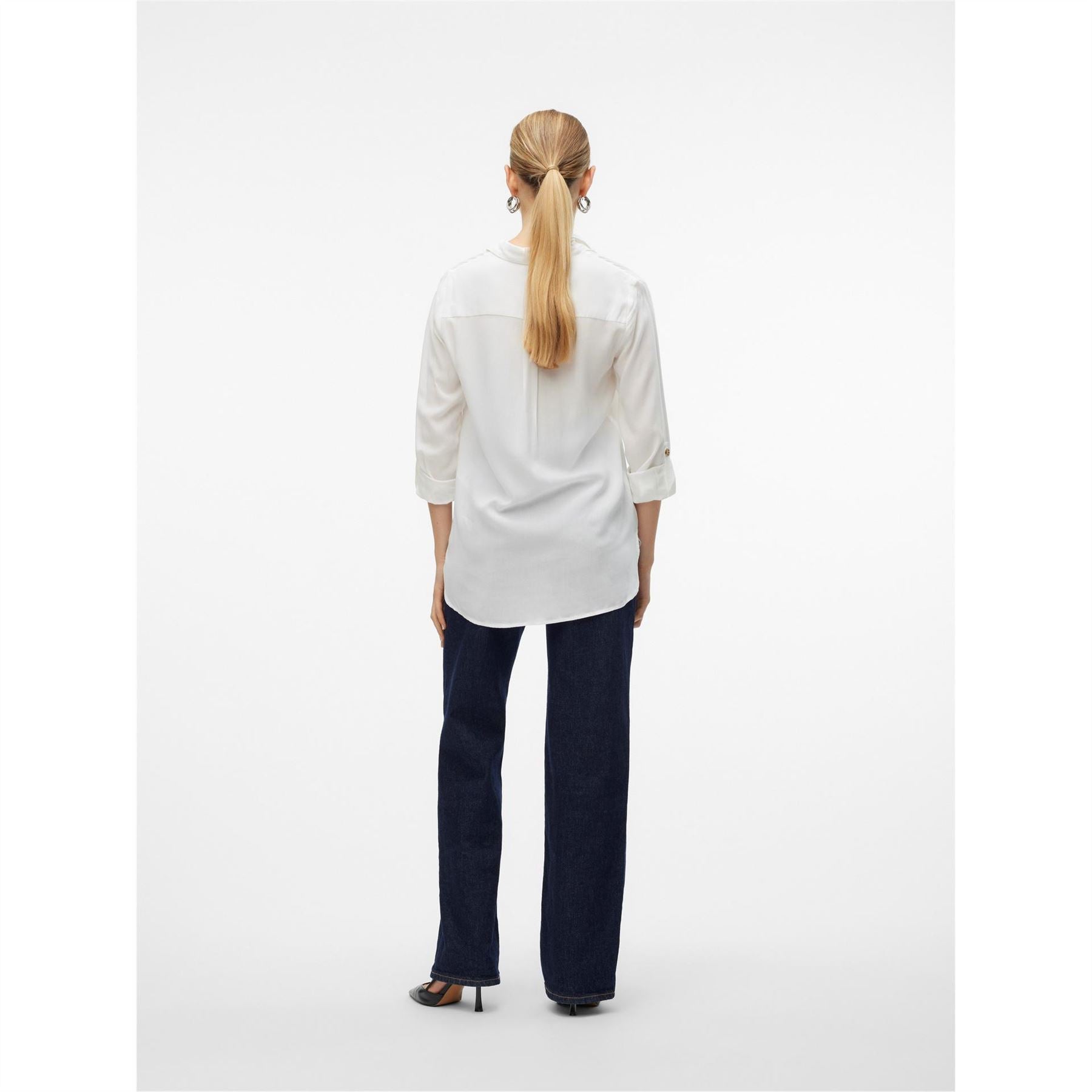 Vero Moda Bumpy Regular Fit V-Neck Long Sleeve Shirt