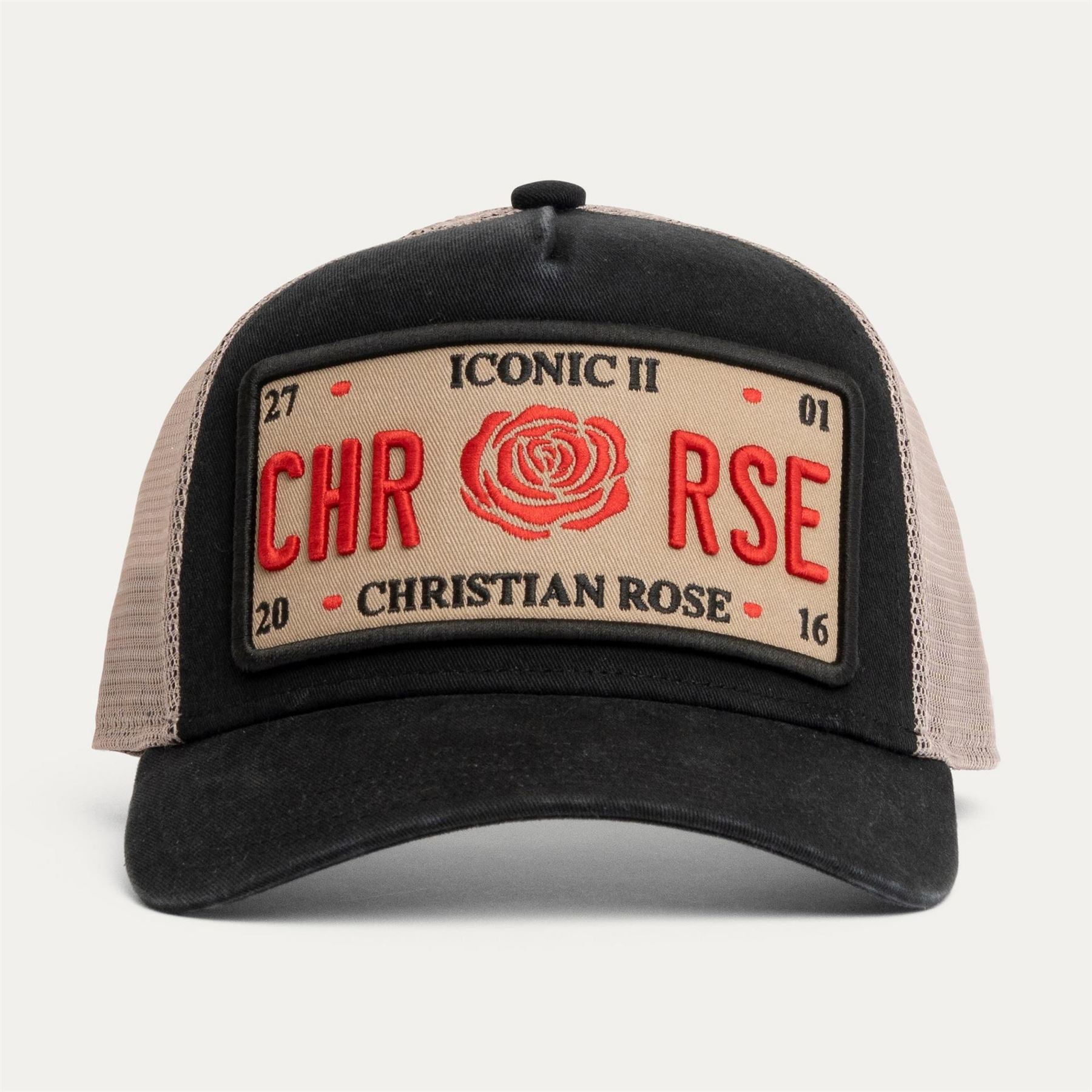 Christian Rose Iconic Ii Plate Trucker Cap