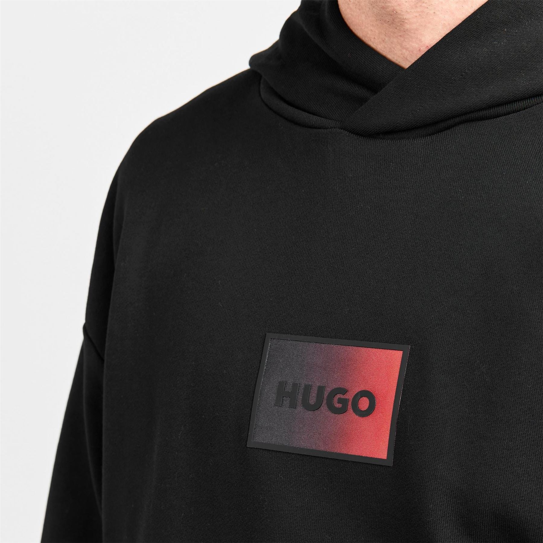 Hugo Hooded Neck Drop Shoulder Sweatshirt