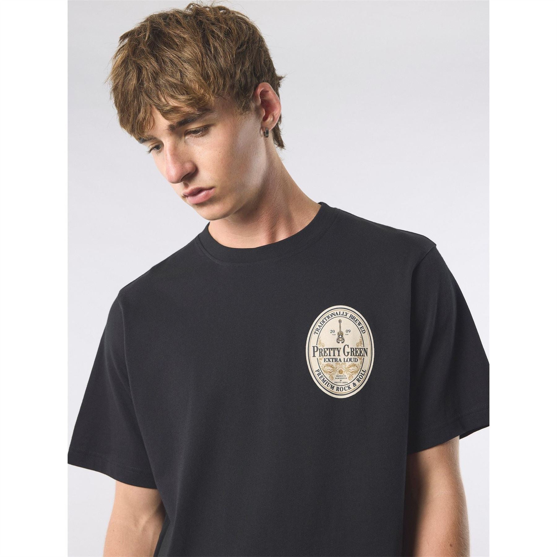 Pretty Green Crew Neck Short Sleeve Regular Fit T-Shirt