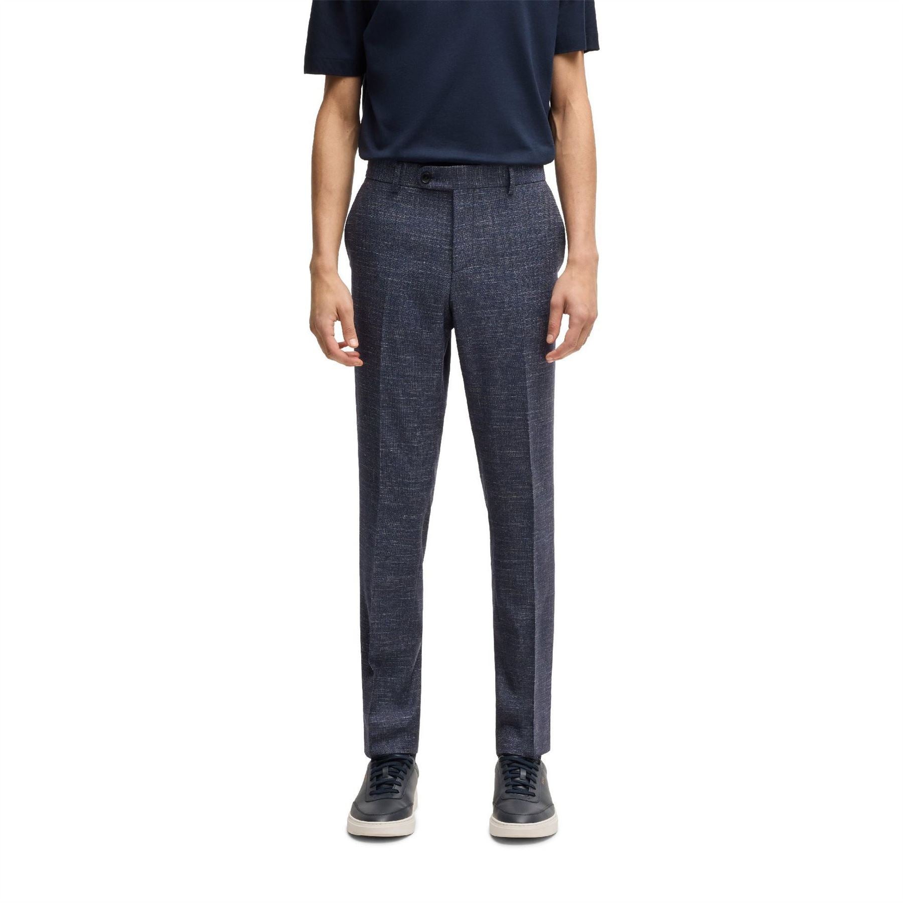 Boss H-Genius Heathered Patterned Straight Chinos