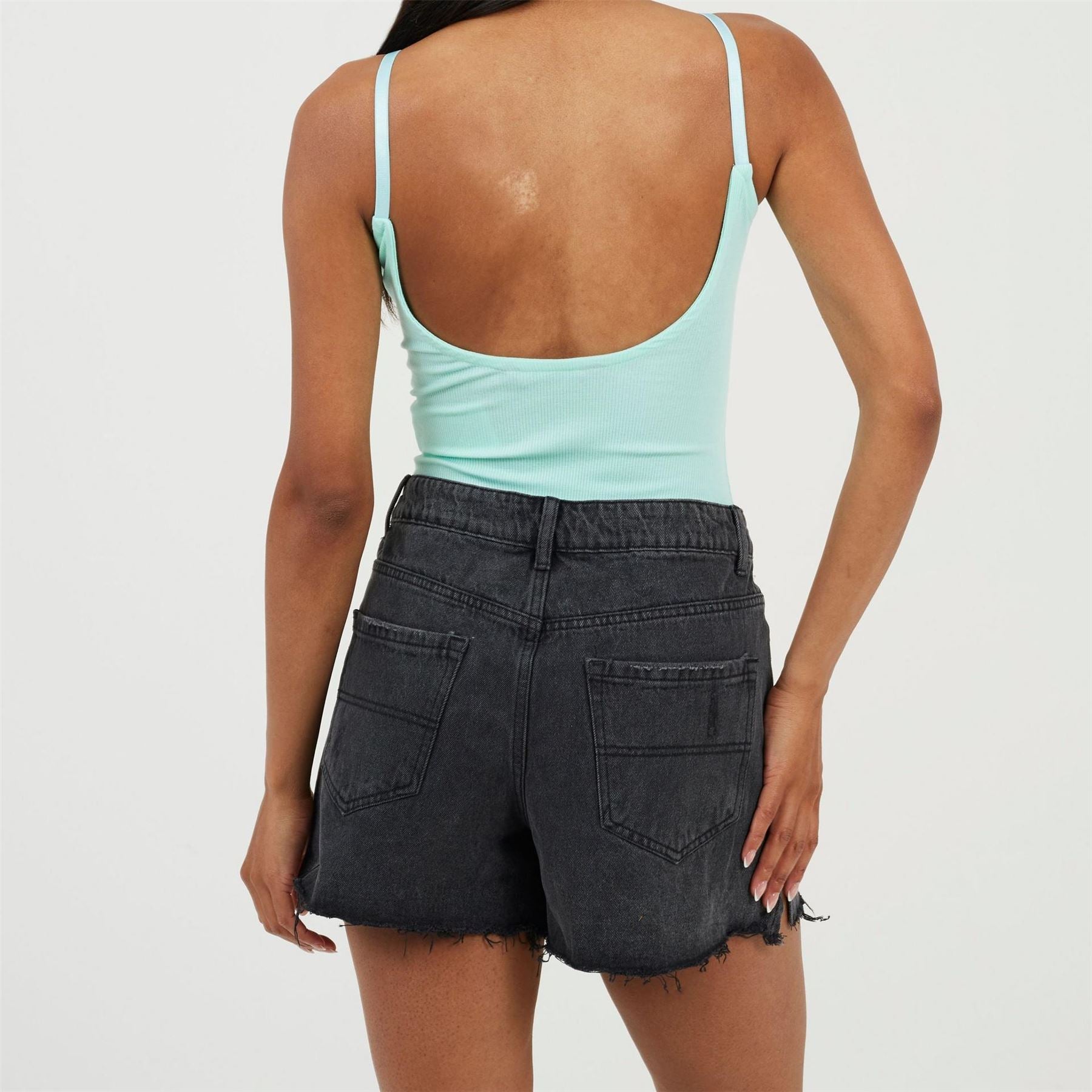 Brave Soul Womens Spaghetti Strap Vest Style Bodysuit