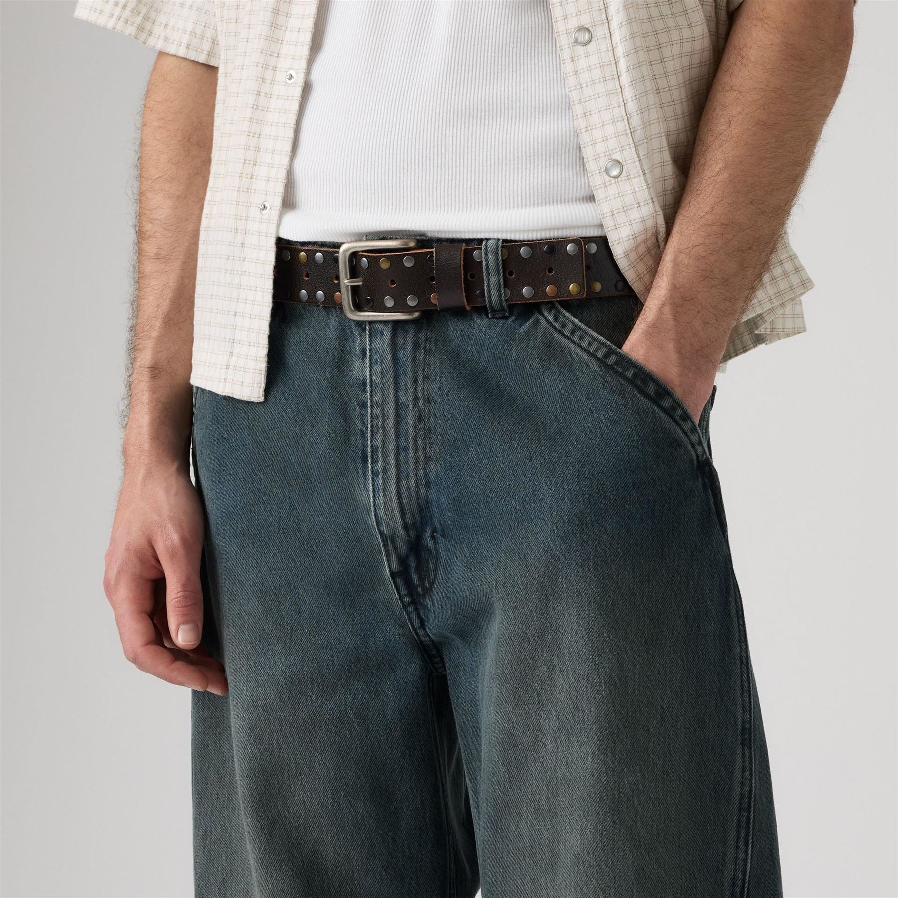 Levis Riveted Infinity Leather Belt