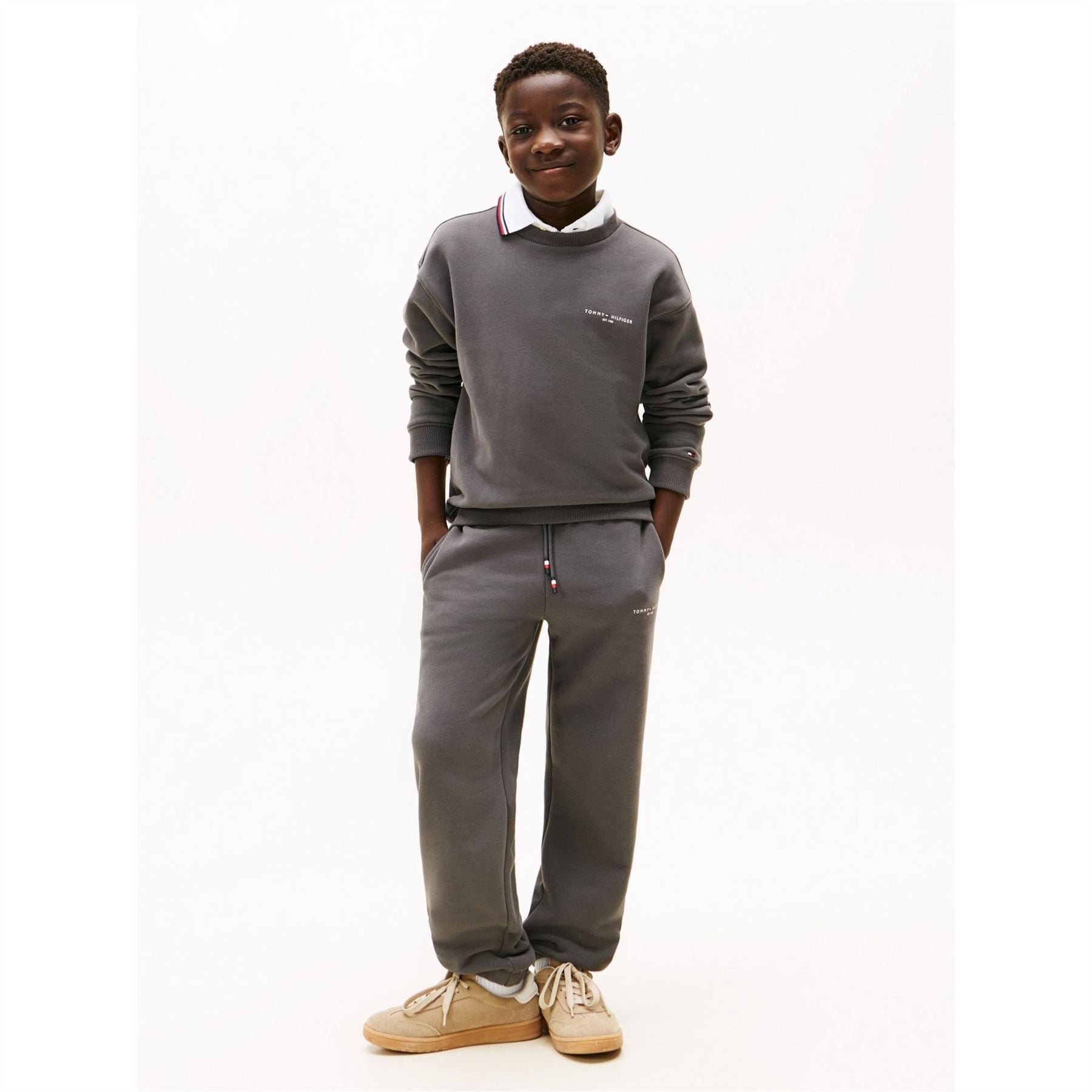 Tommy Hilfiger Crew Neck Long Sleeve Sweatshirt Jogger Coord Set