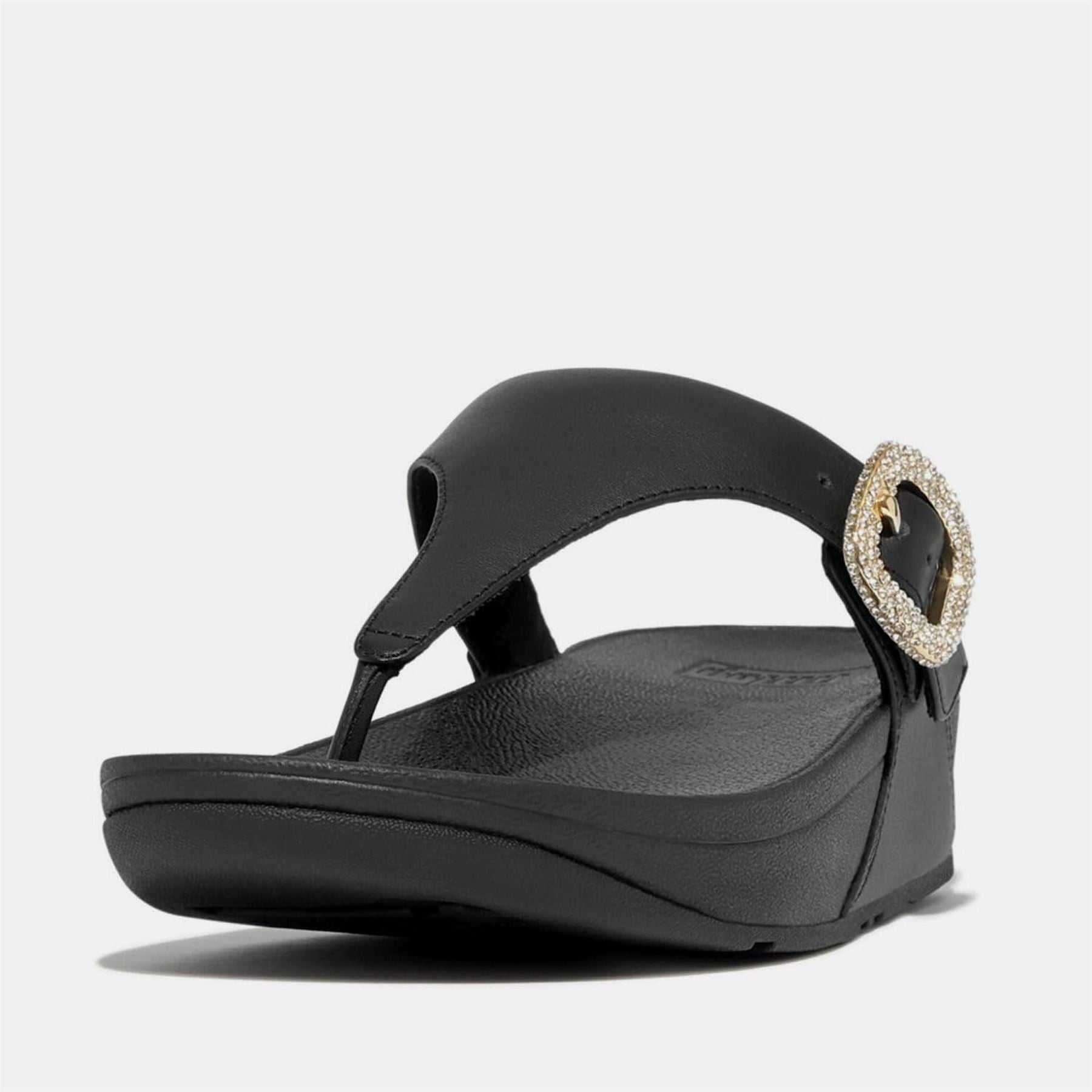 Fitflop Crystal Buckle Leather Sandals