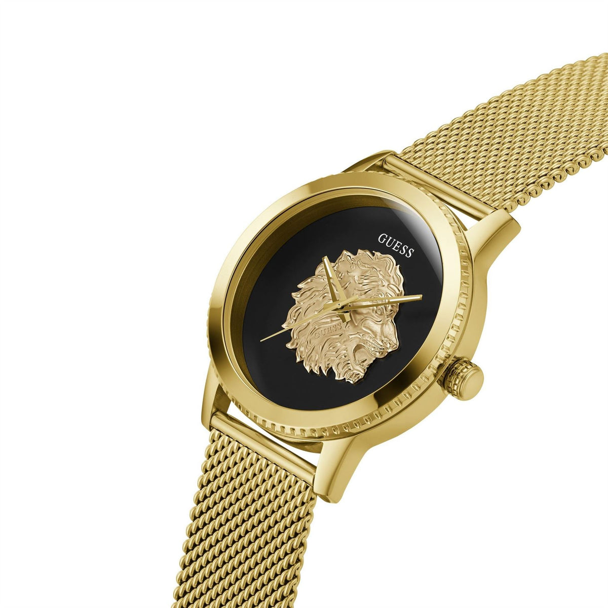 Guess Stainless Steel Mesh Analogue Quartz Watch