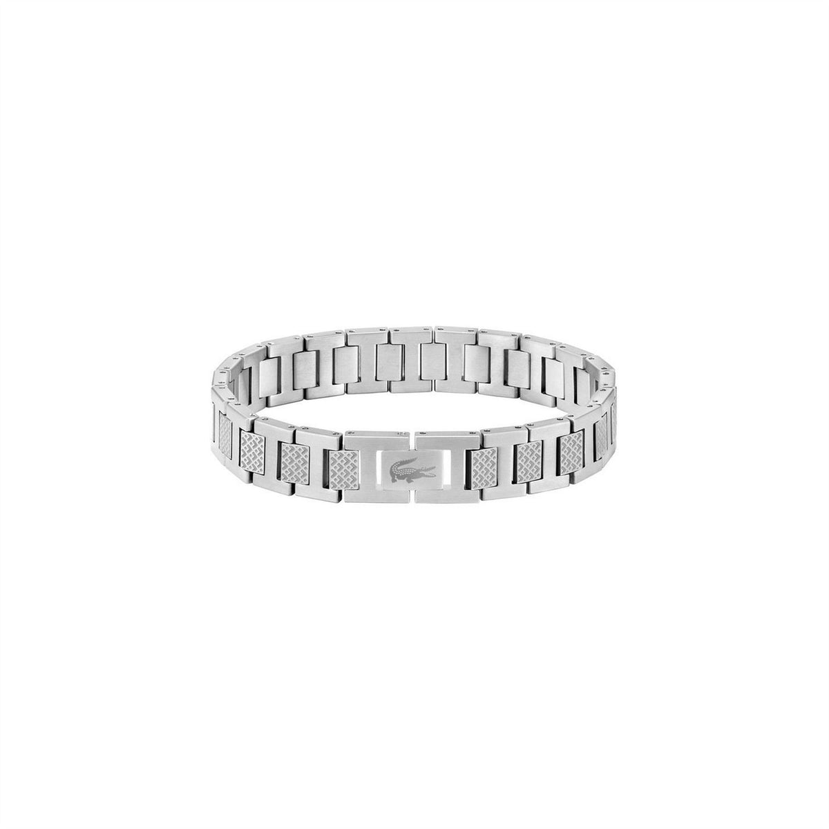 Lacoste Mens Metropole Two Tone Gold Ip And Stainless Steel Crystal Bracelet