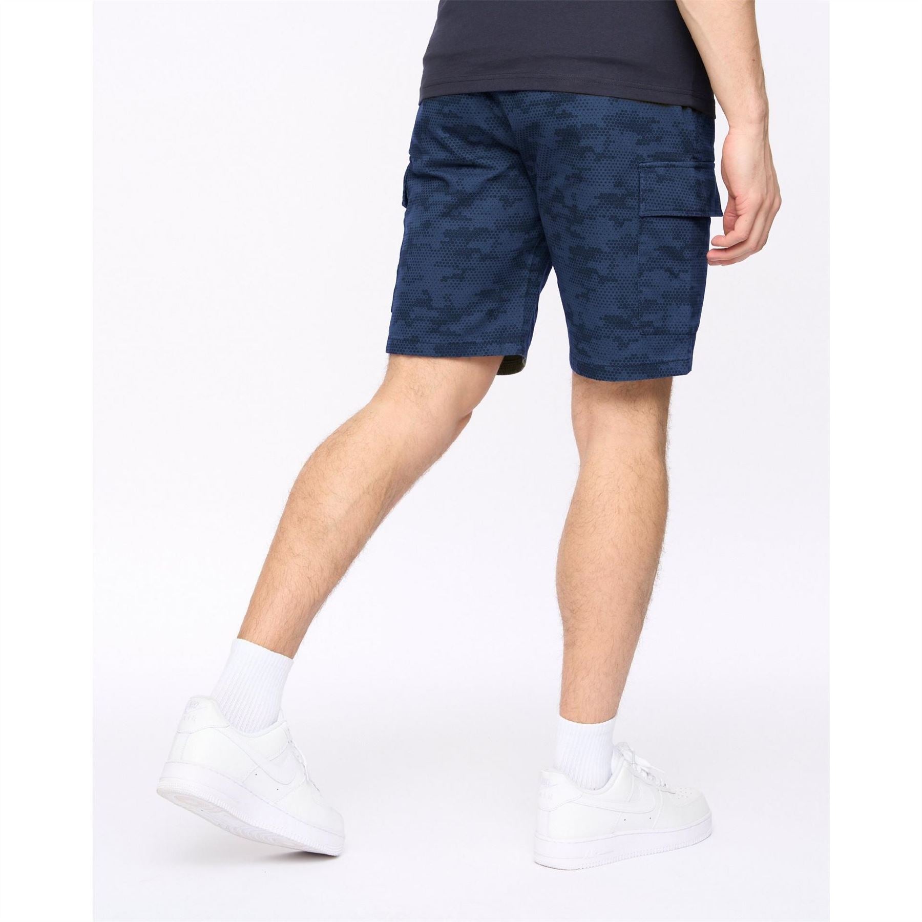 Crosshatch Blansmoore Solid Bermuda Shorts with Elasticated Waistband