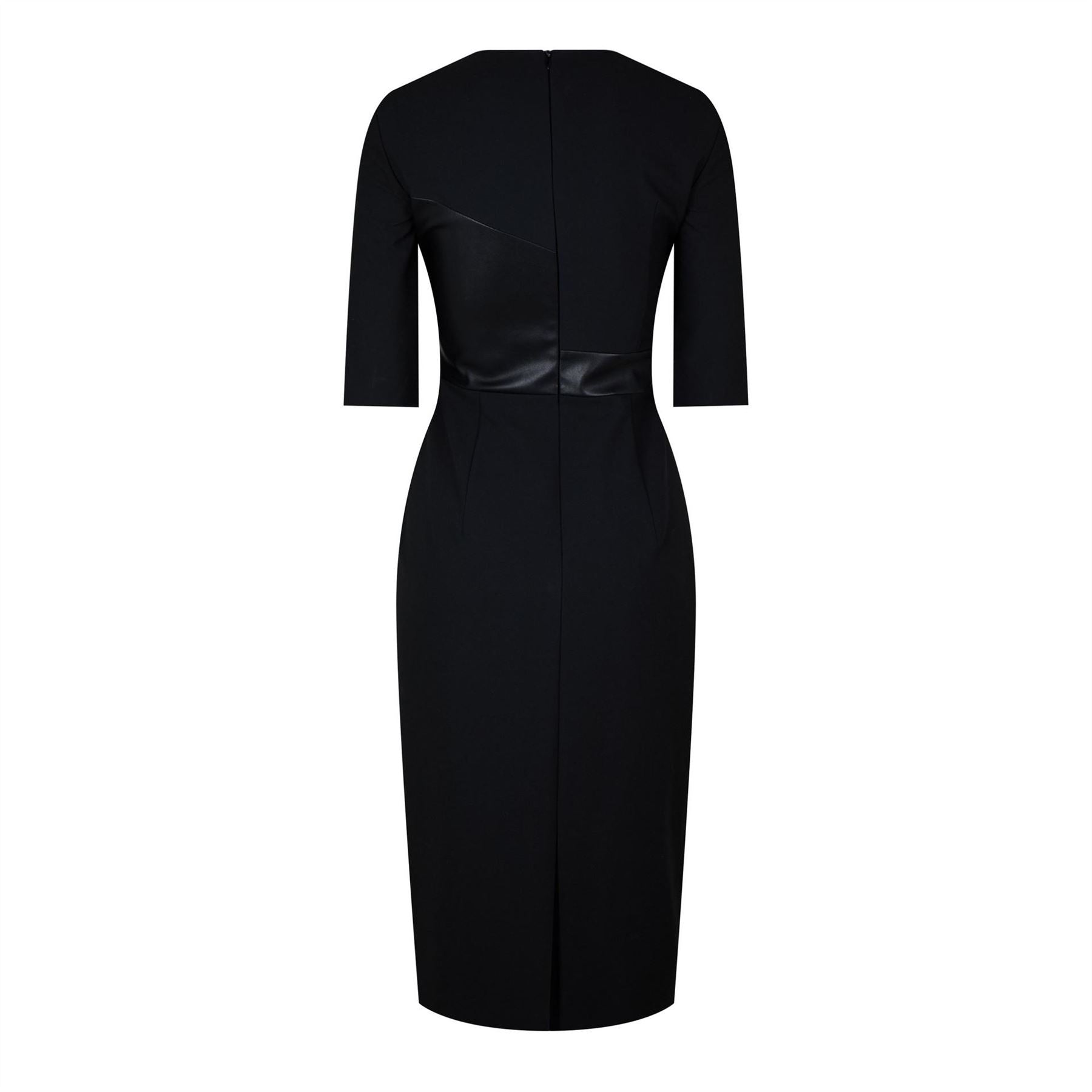 Boss Dezona Crew Neck Midi Sheath Dress