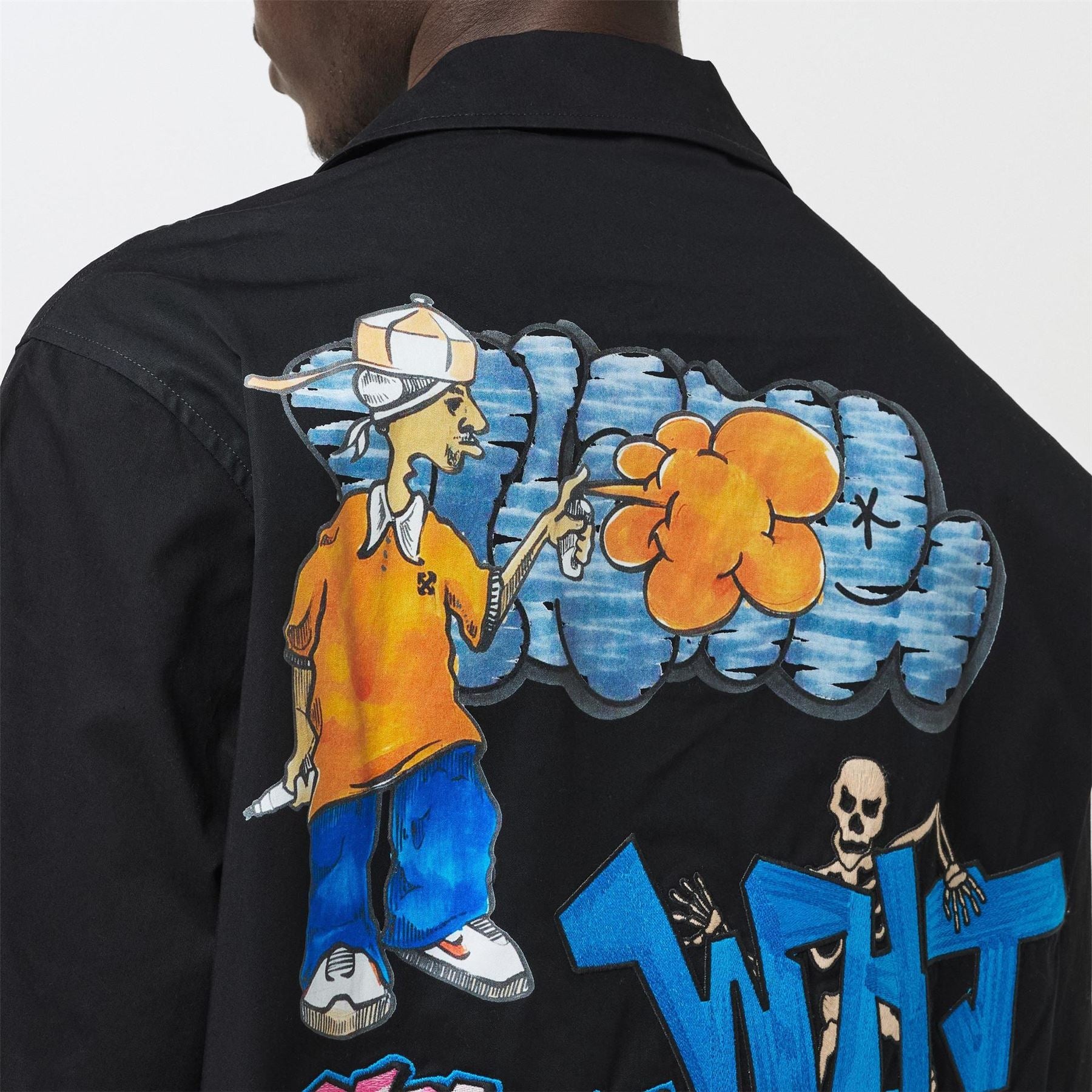 Off White Holiday Shirt, Holiday Themed
