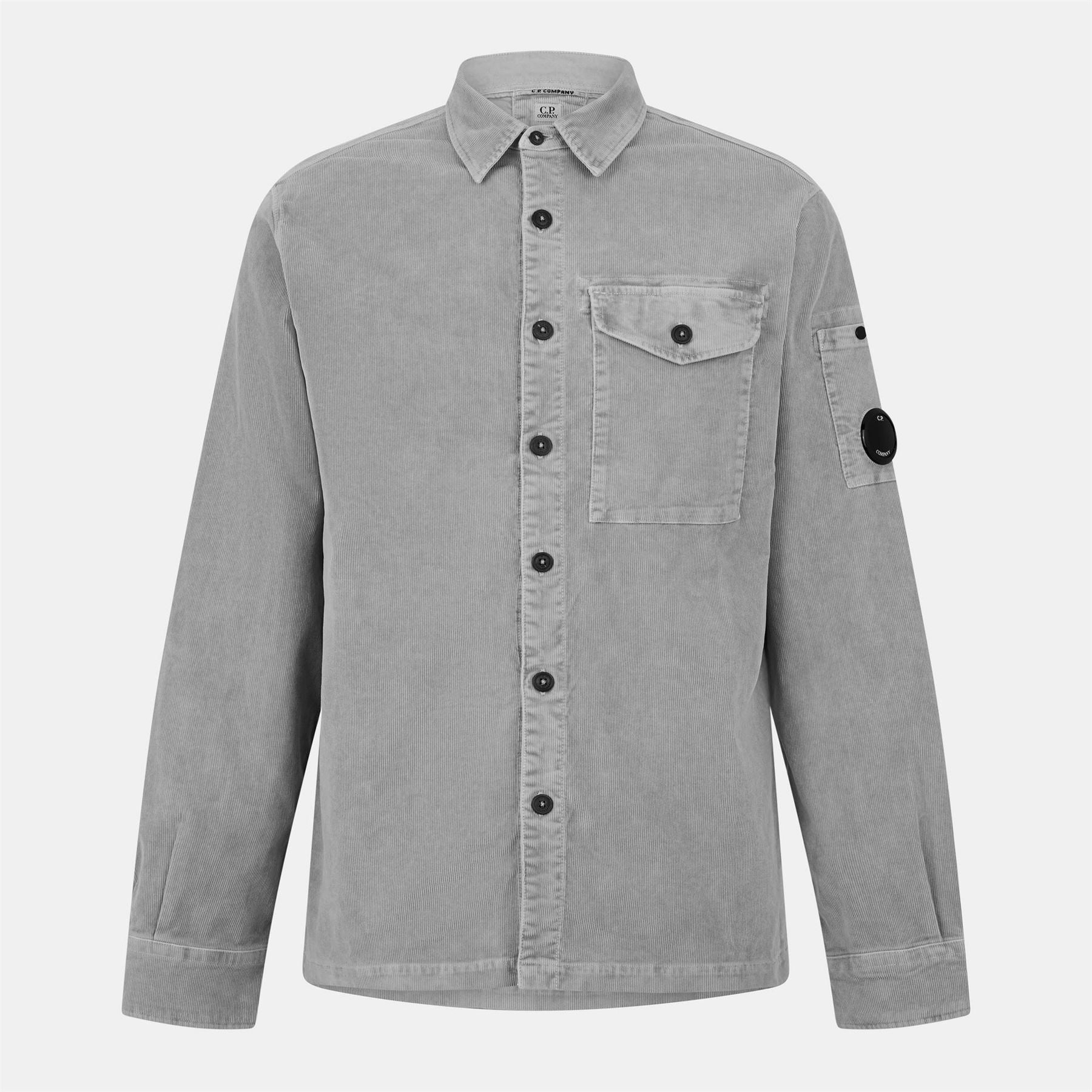 CP Company Lens Cord Long Sleeve Plain Shirt