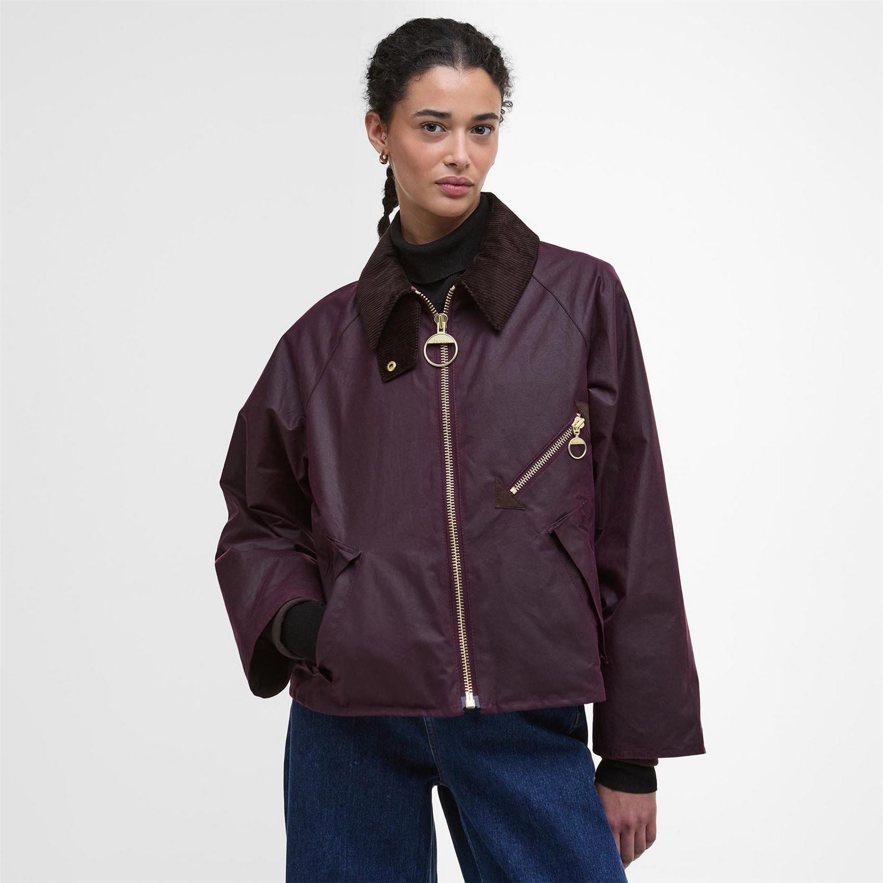 Barbour Arlene Cotton Long Sleeve Full Zip Wax Jacket
