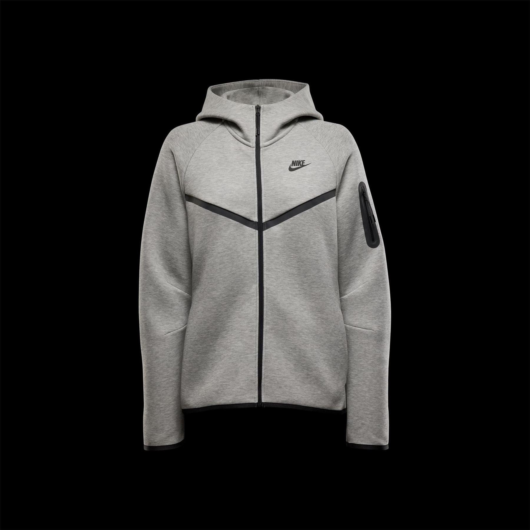 Nike Tech Solid Patterned Hooded Neck Jacket