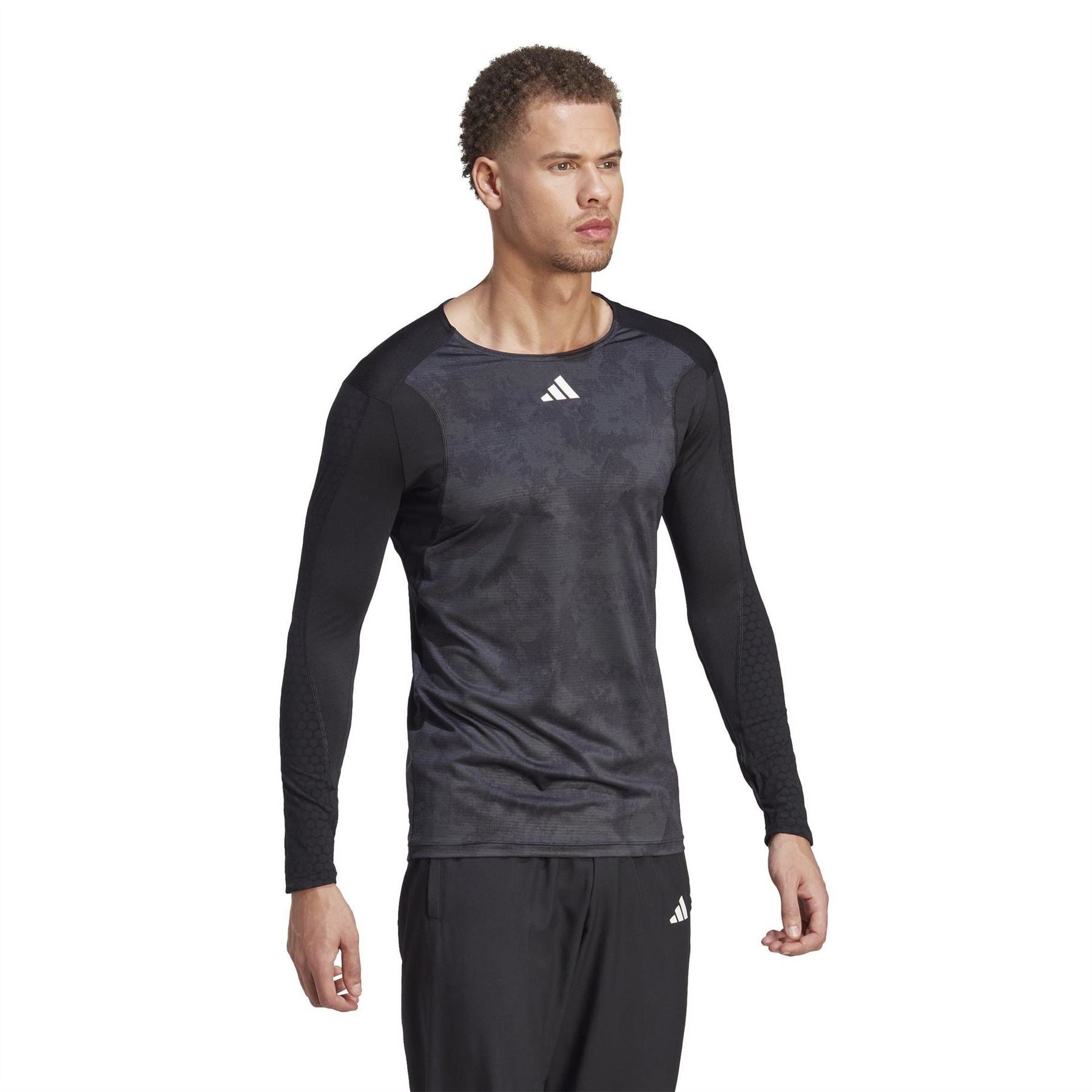 adidas Paris Crew Neck Slim Fit Long Sleeve T-Shirt