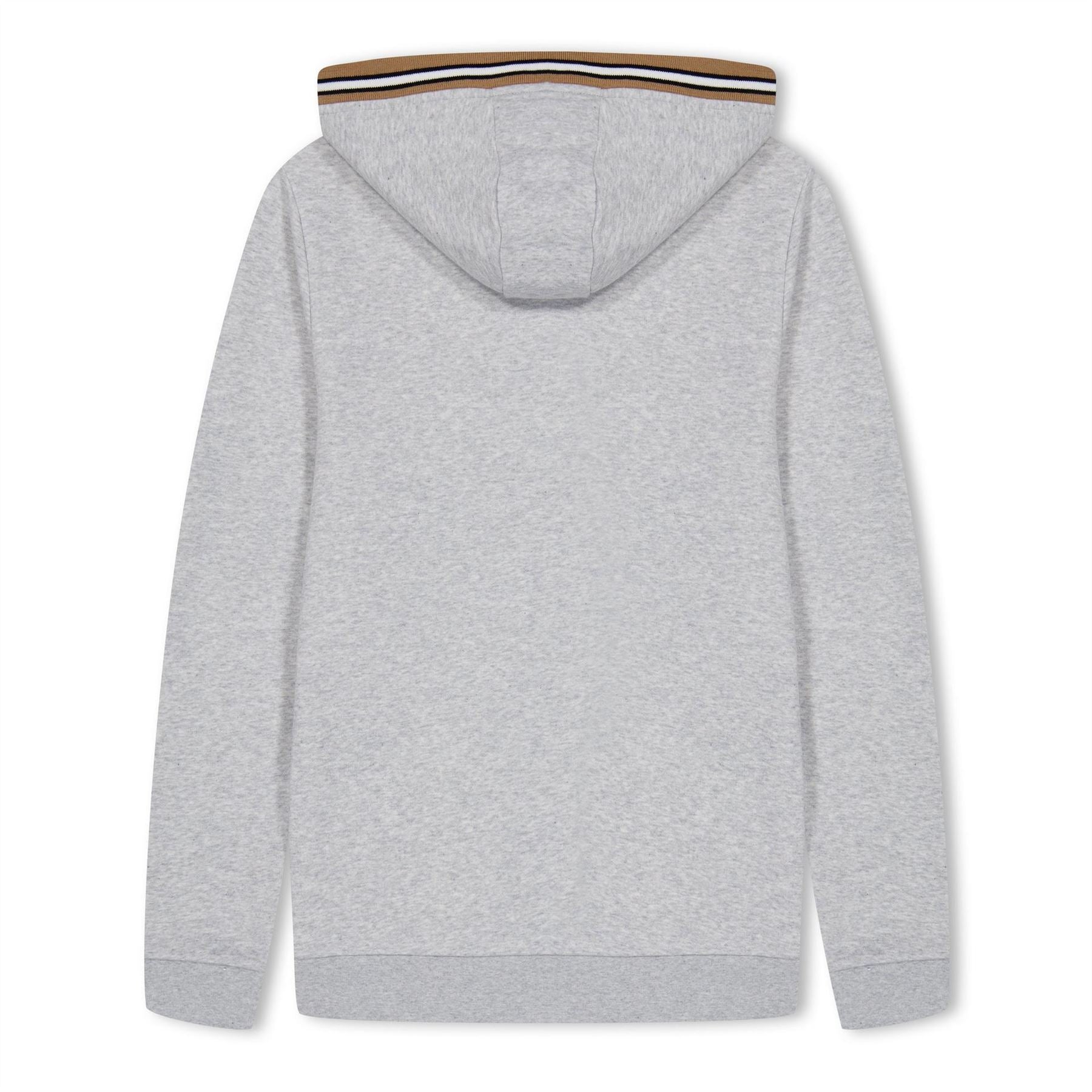 Boss Hooded Logo Print Sweatshirt Jacket