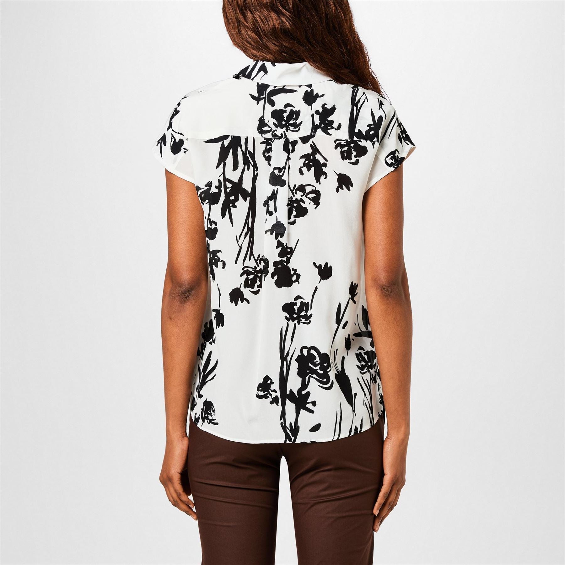 Marella Floral Print Short Sleeve Patterned Shirt