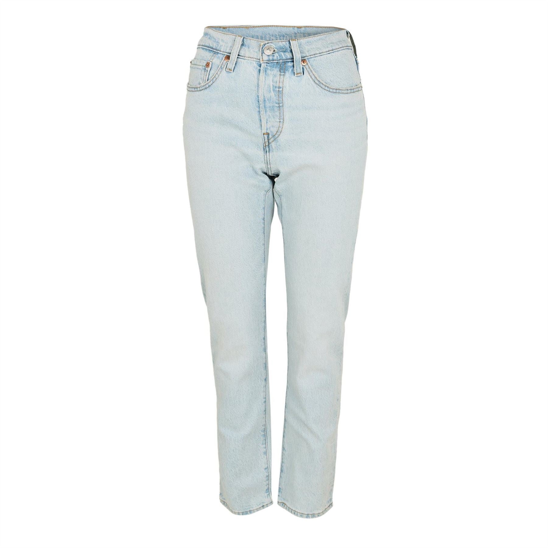 Levis 501 Straight Leg Five Pocket Jeans