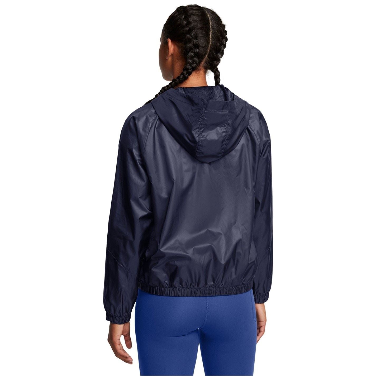 Under Armour Rival Sport Water Resistant Wind Resistant Long Sleeve Hooded Oversized Fit Windbreaker