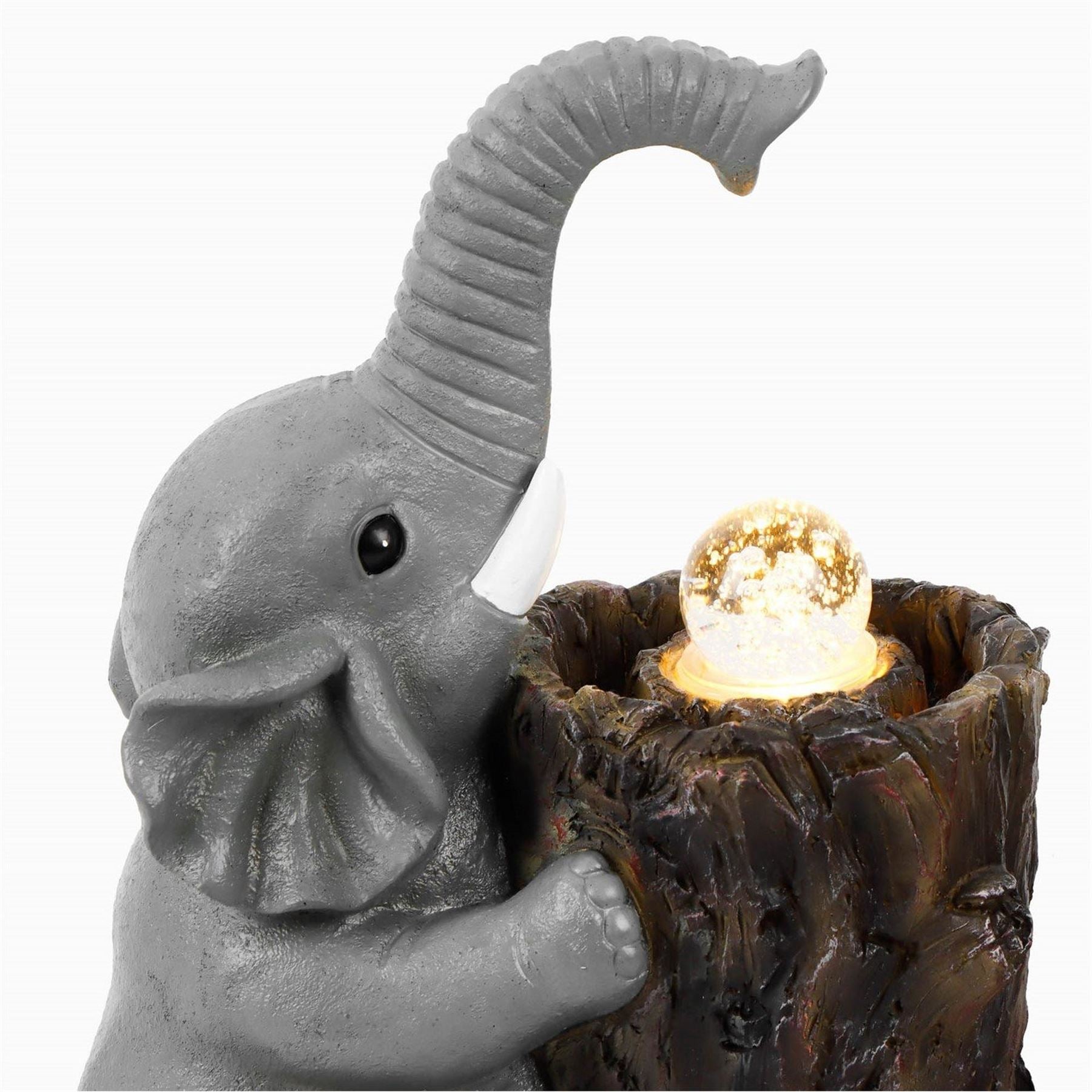Streetwize Water Feature With Battery Backup   Elephant With Ball