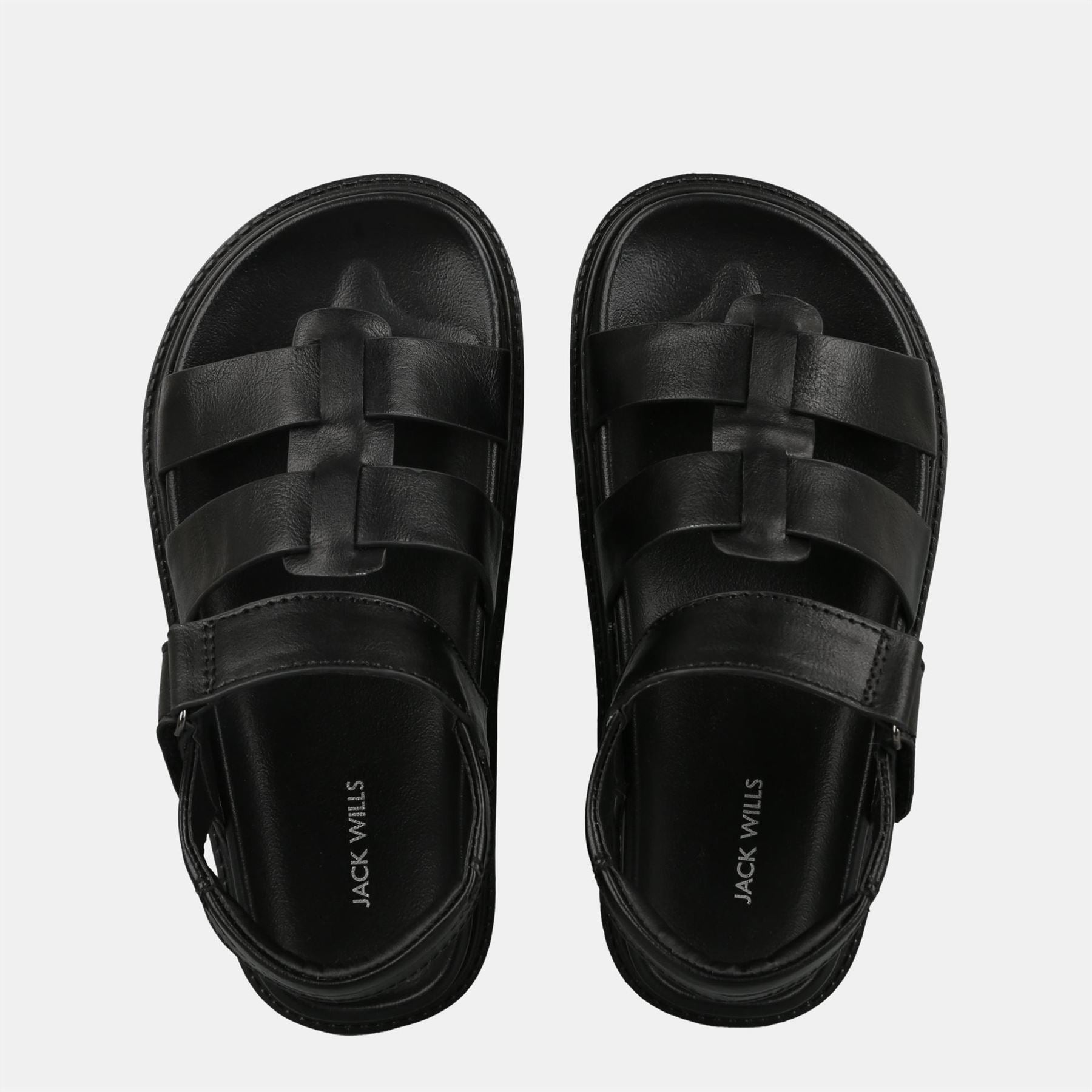Jack Wills Hook And Loop Flat Sandals