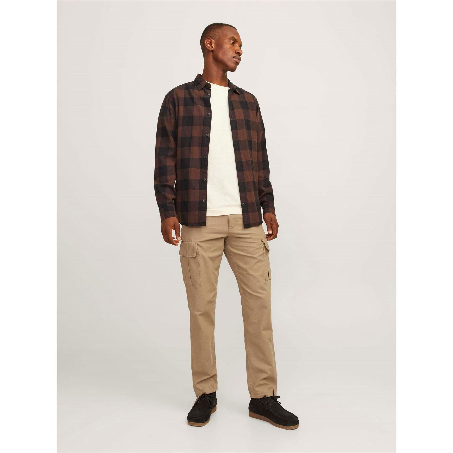 Jack and Jones Kane Barkley Solid Patterned Cargo Pants