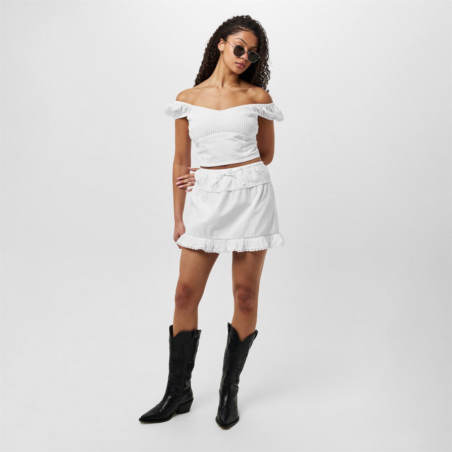 Jack Wills Crochet Mix Top