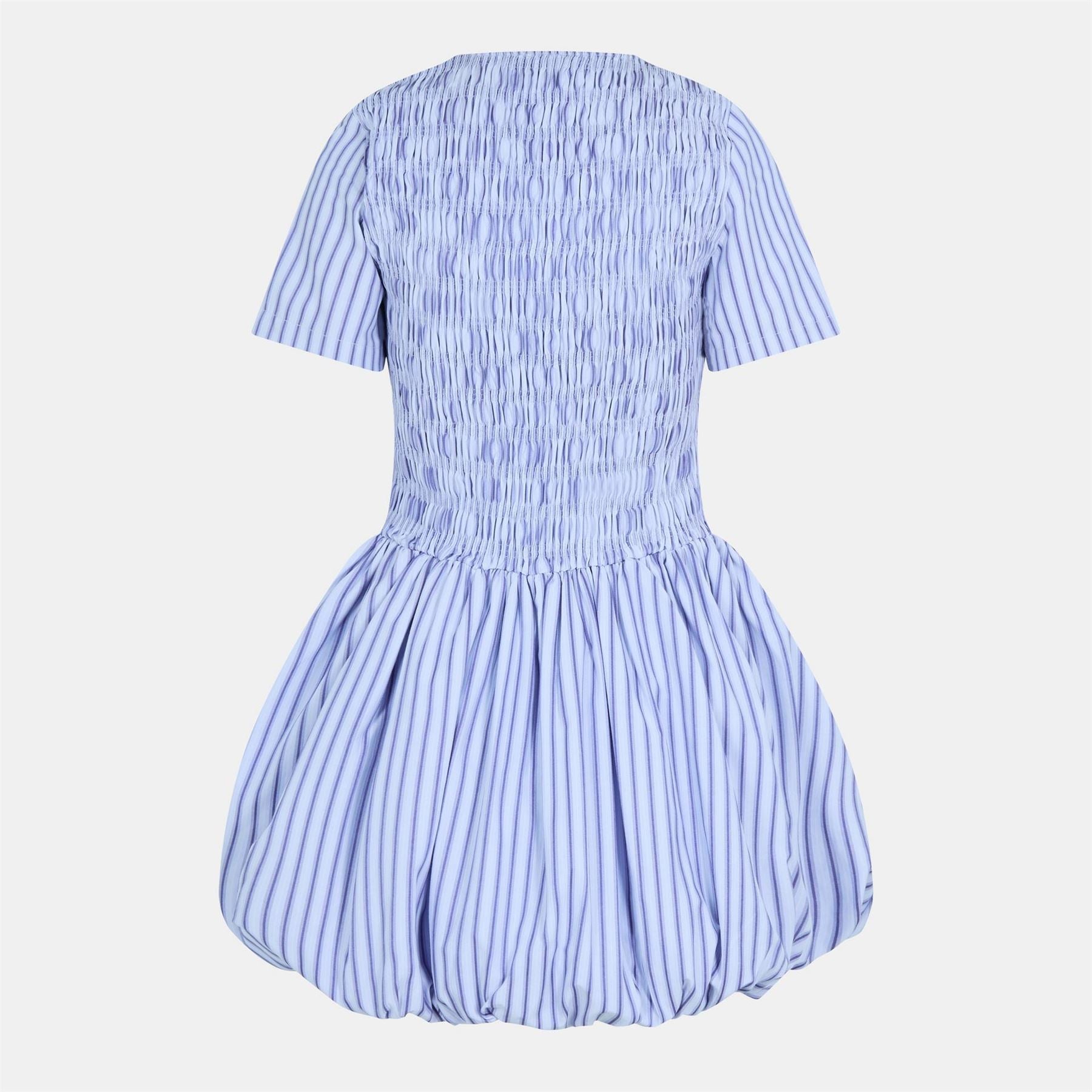 AmyLynn Puffball Crew Neck Mini Babydoll Dress