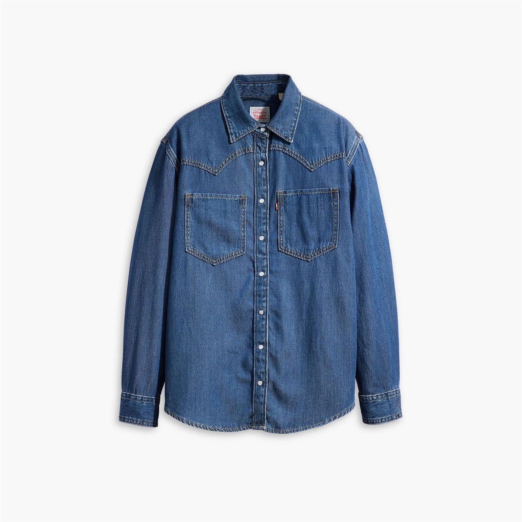 Levis Teodora Western Long Sleeve Denim Shirt