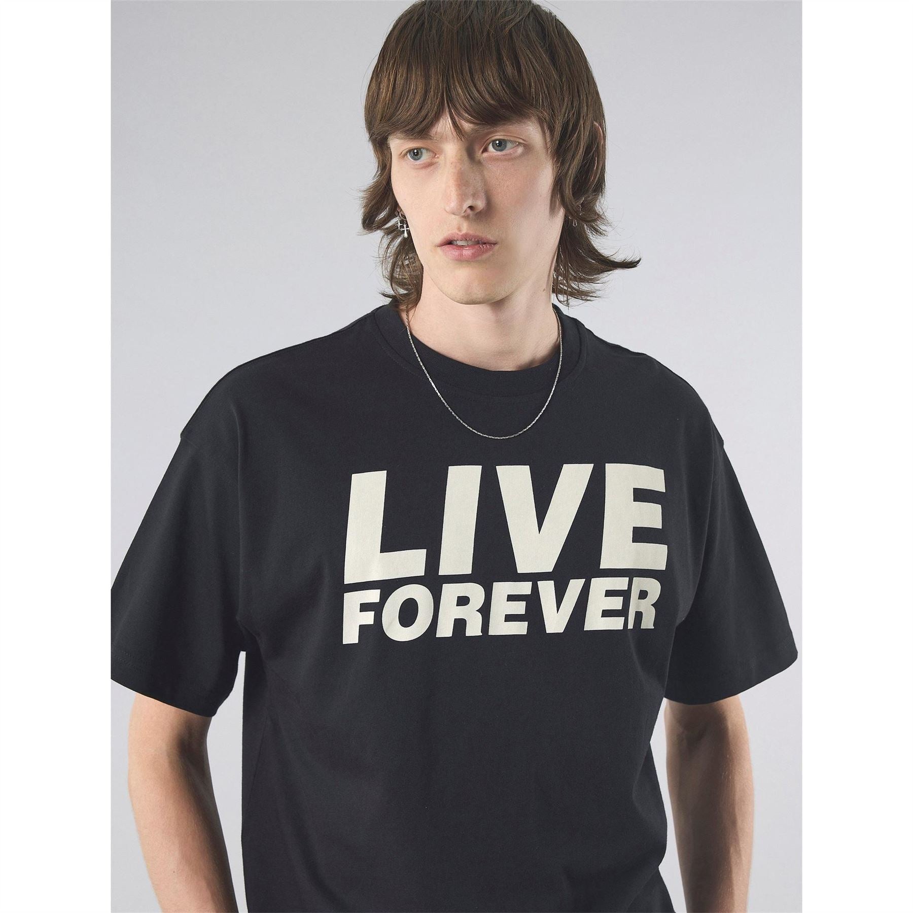 Pretty Green Porsche Live Forever Tour Lettering Graphic Crew Neck Short Sleeve T-Shirt
