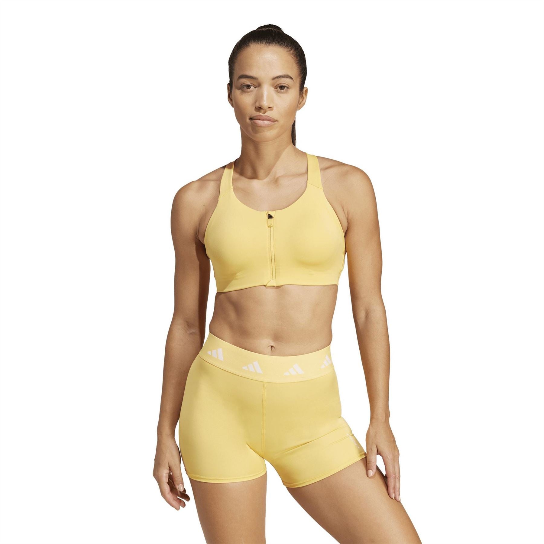 adidas Tlrdim Lux Zipped Non Wired High Impact Sports Bra