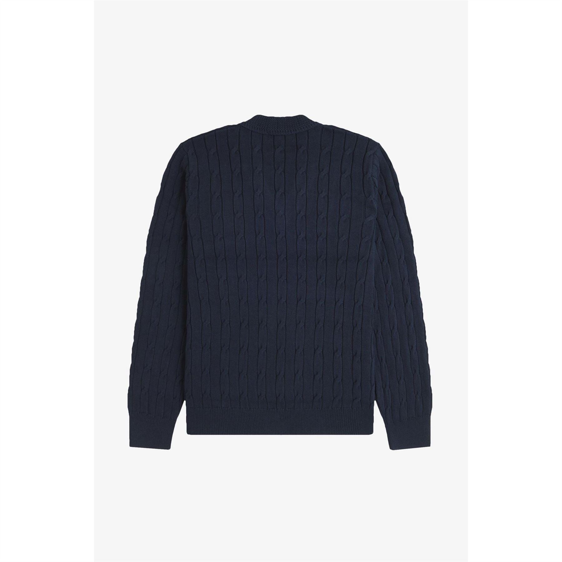 Fred Perry Badge Laurel Wreath Knitted Crew Neck Jumper