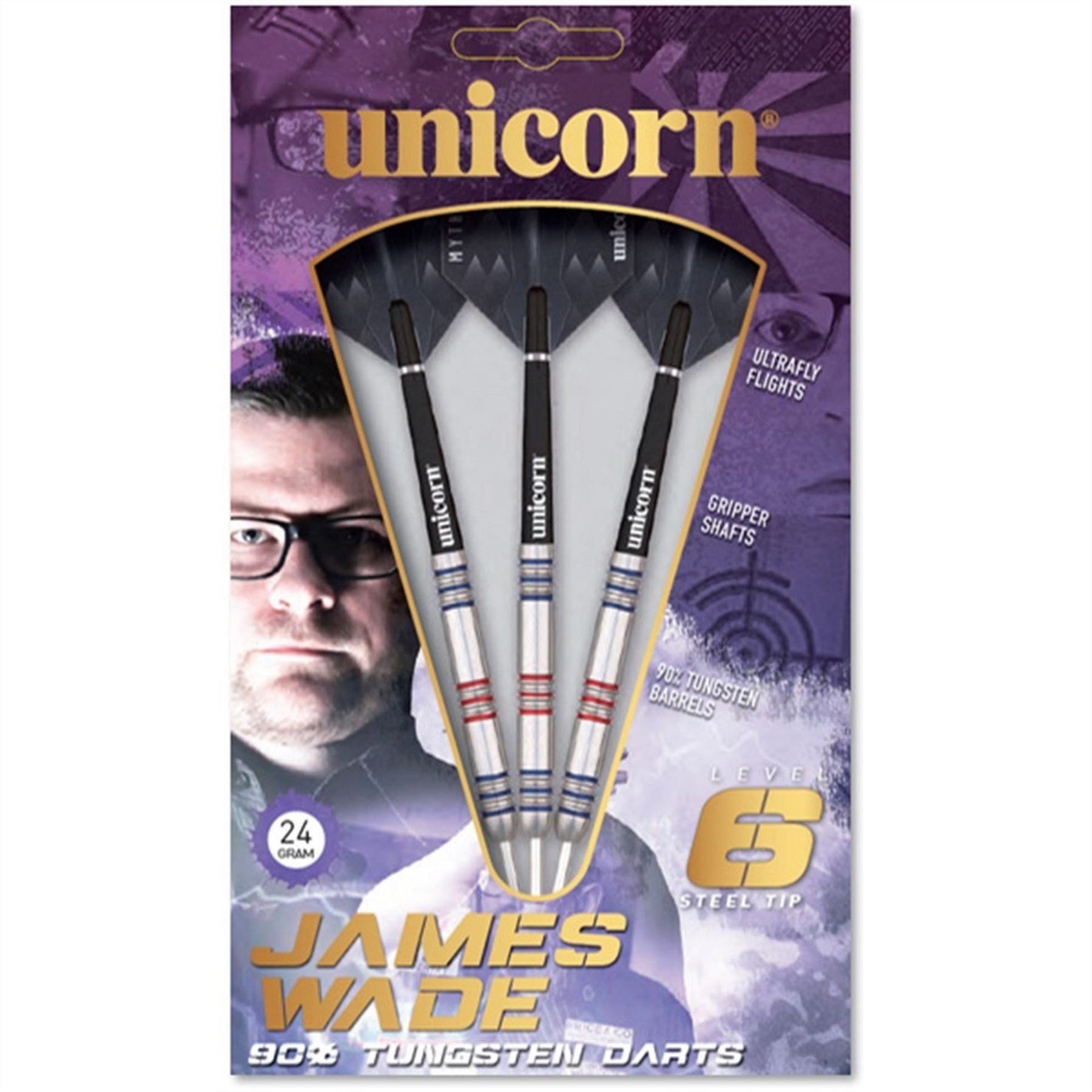 Unicorn Darts Level 6 James Ward Steel Tip Darts Set Adults