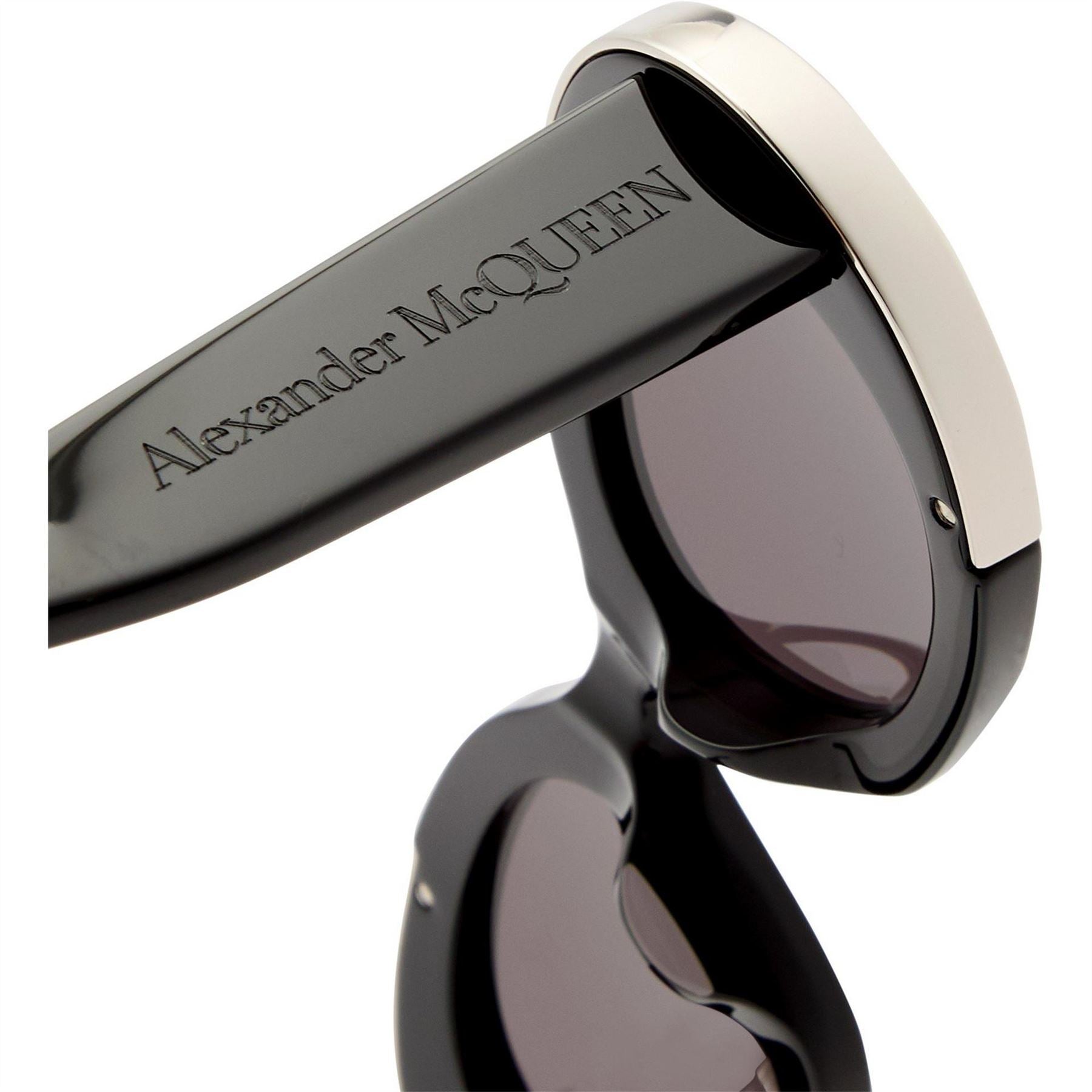 Alexander McQueen W Oval Silver Rim sg