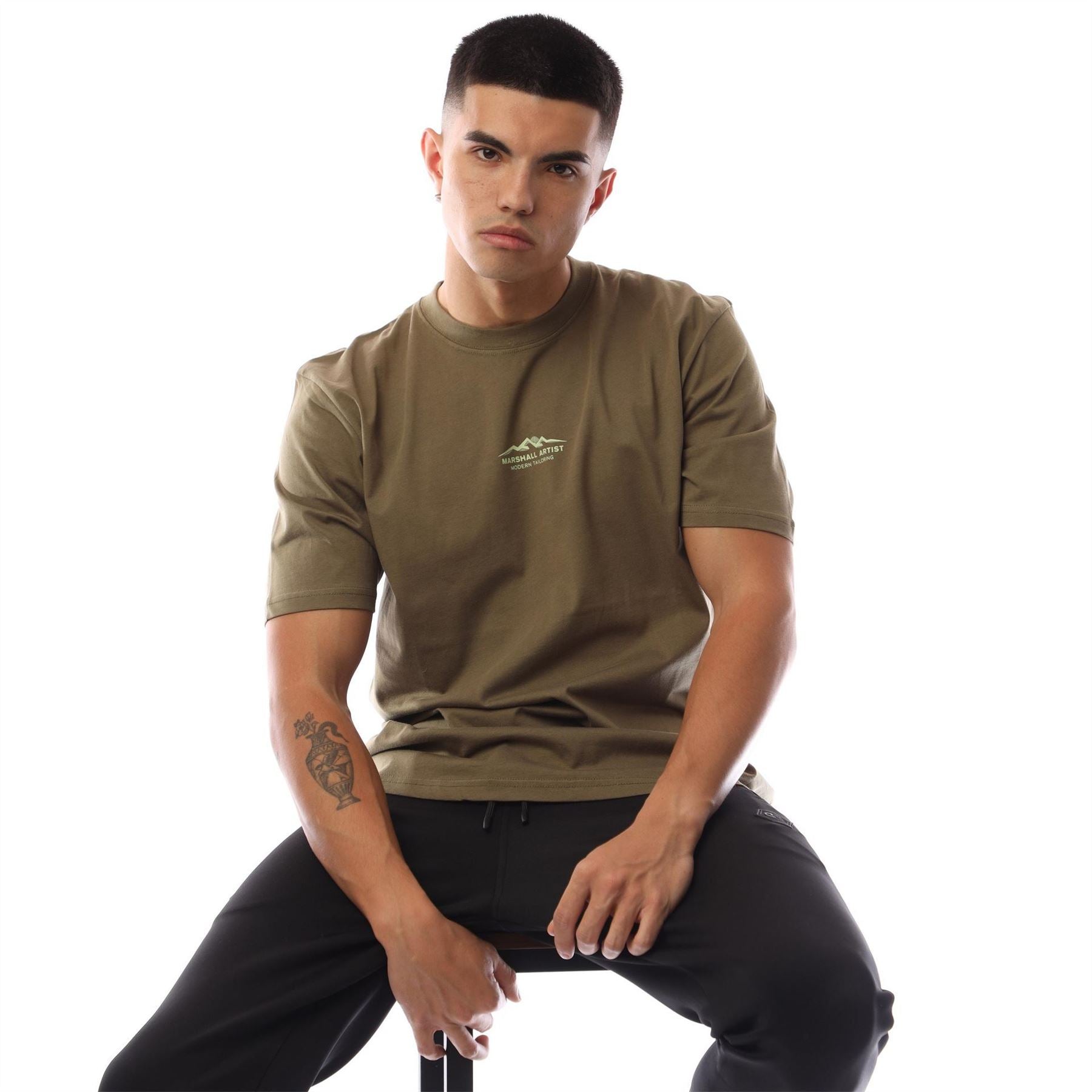 Marshall Artist Printed Logo Crew Neck Short Sleeve Jersey T-Shirt