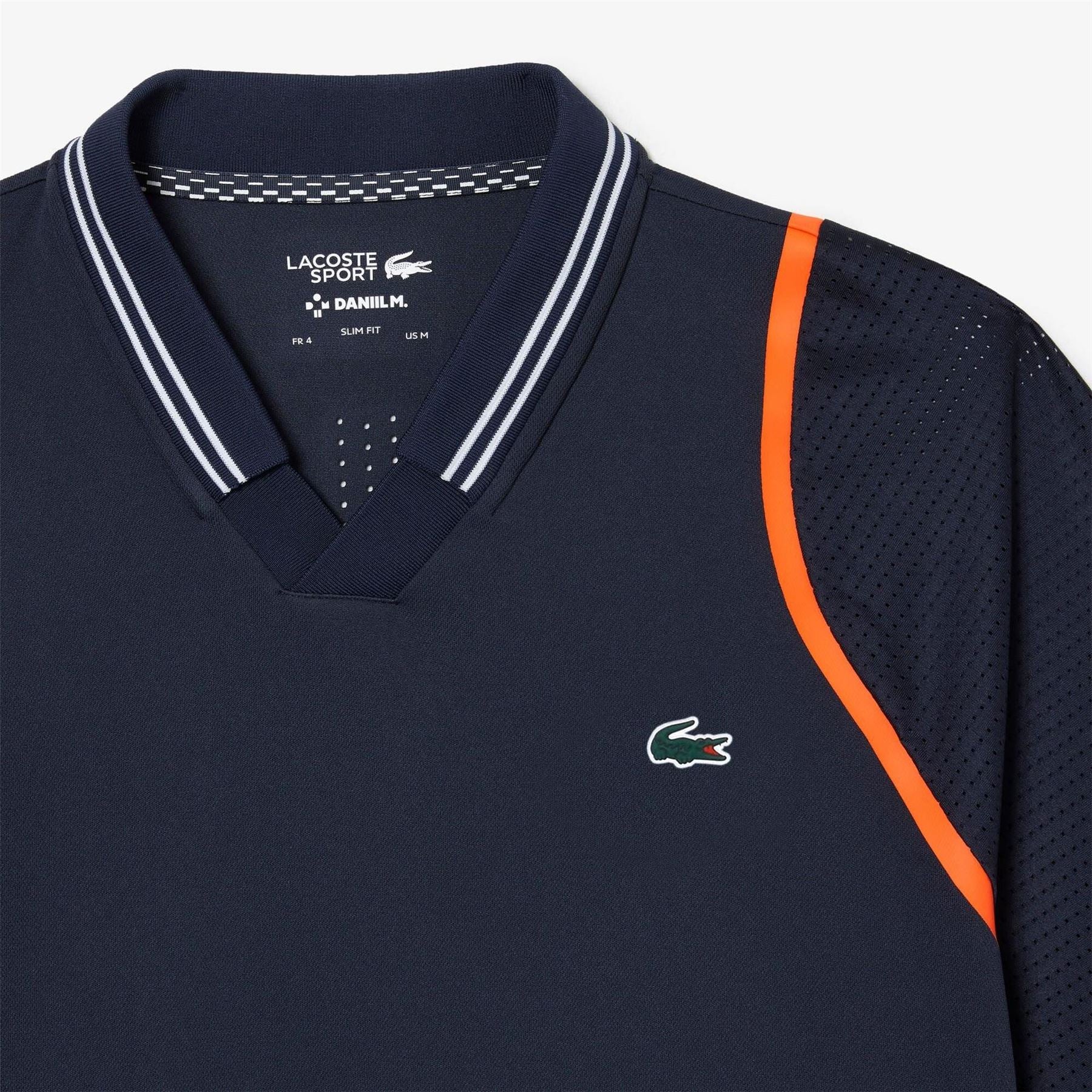 Lacoste Short Sleeved Ribbed Collar Performance Polo Shirt