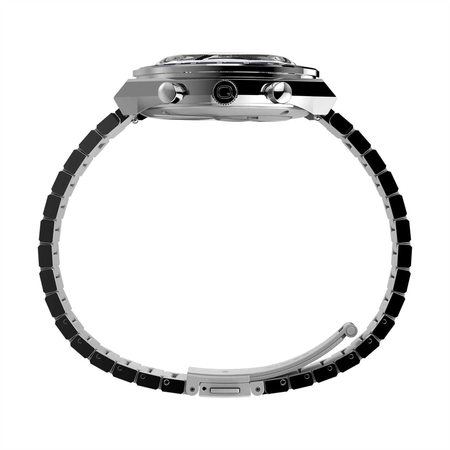 Timex Q Chronograph Racing Steel Bracelet Analogue Watch