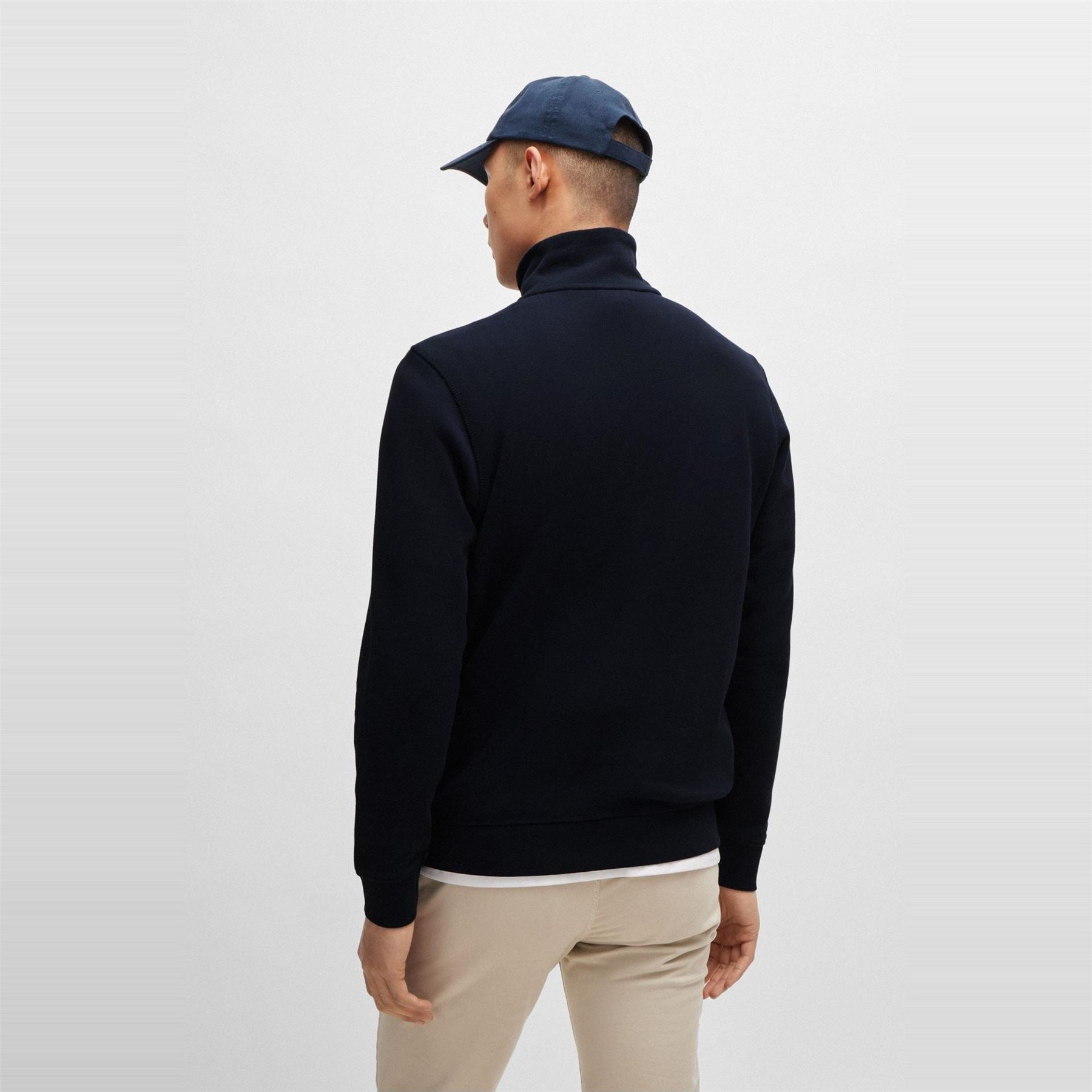 Boss Zetrust Zip Neck Soft Terryclover The Head Sweatshirt