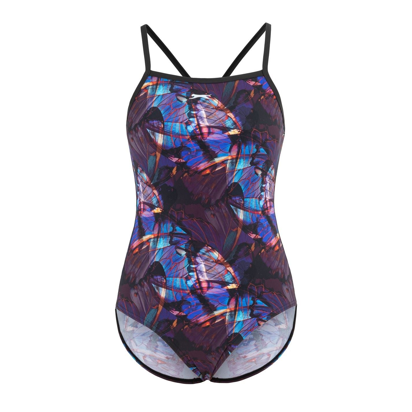 Slazenger Floral Patterned Tie Back One-Piece Swimsuit