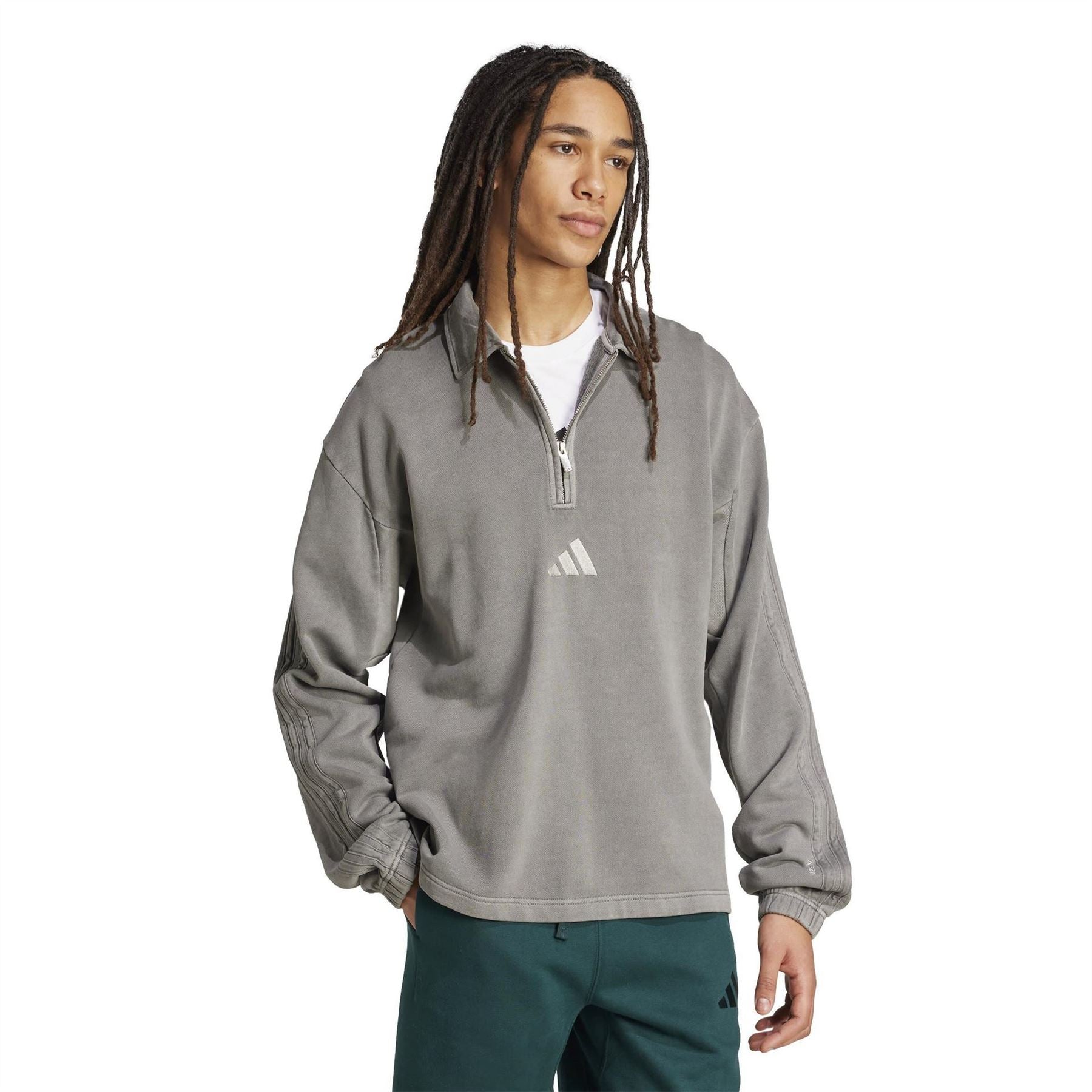 adidas Mens All Szn Washed Half Zip